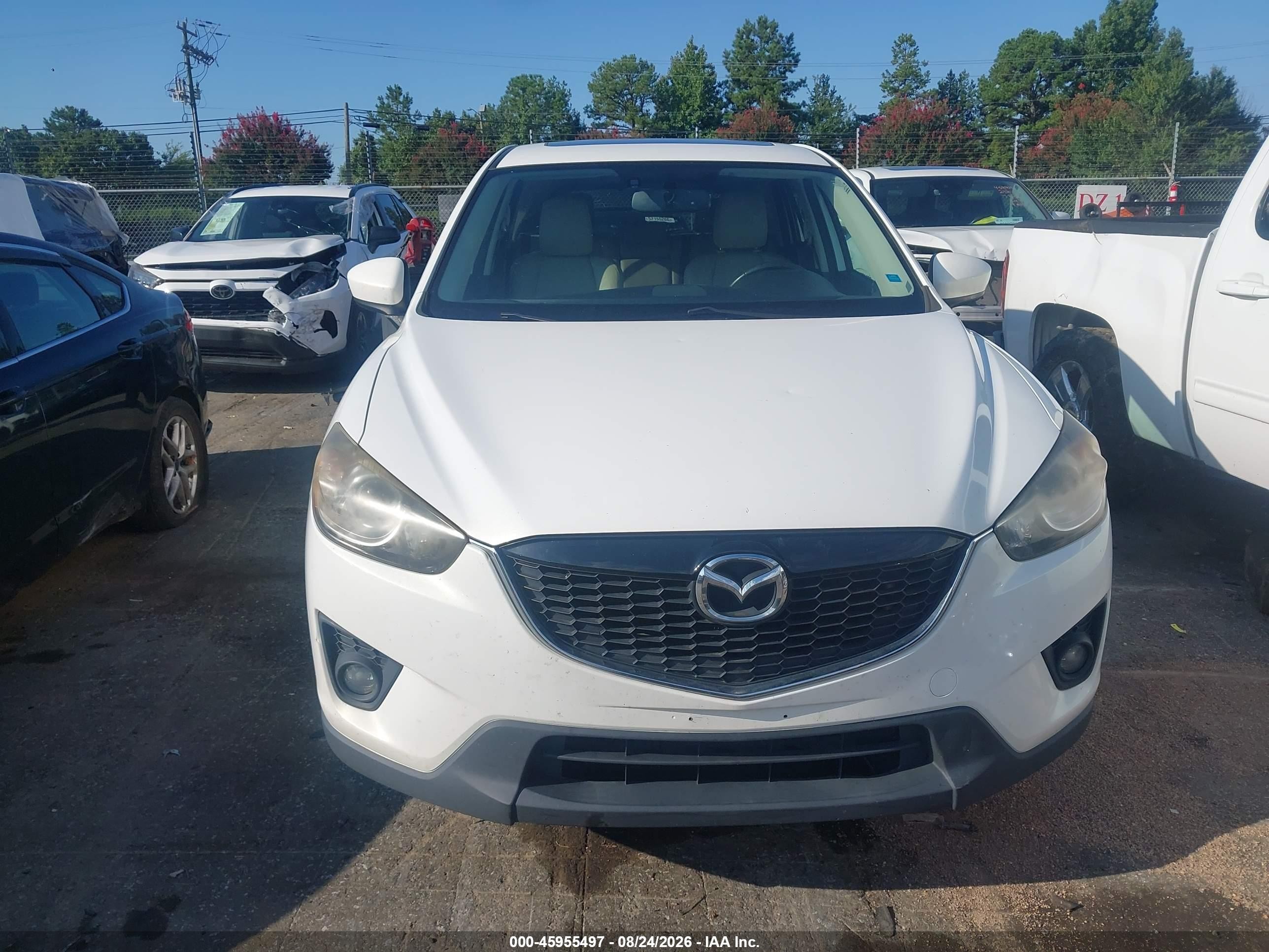 2013 Mazda Cx-5 Grand Touring White vin: JM3KE4DE0D0133023