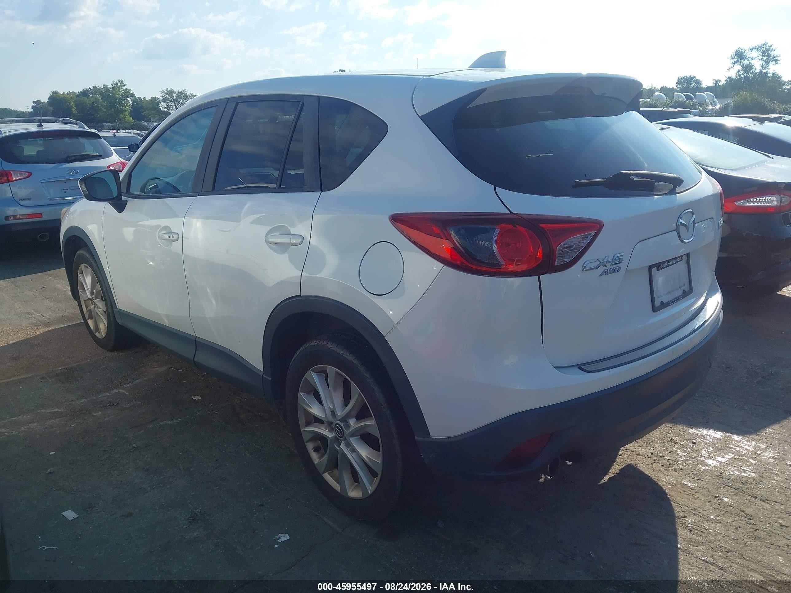 2013 Mazda Cx-5 Grand Touring White vin: JM3KE4DE0D0133023