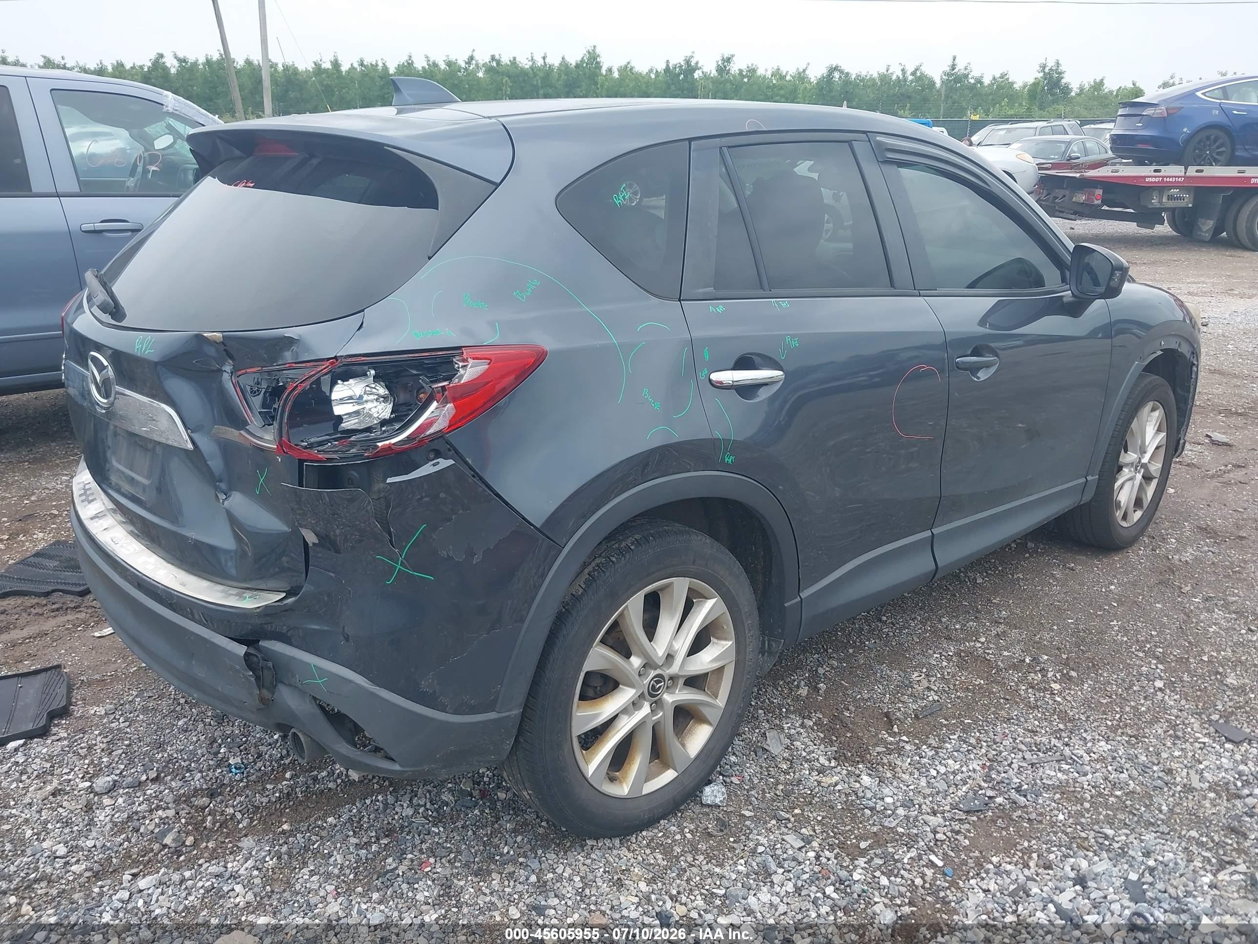 2013 Mazda Cx-5 Grand Touring Blue vin: JM3KE4DE1D0133807