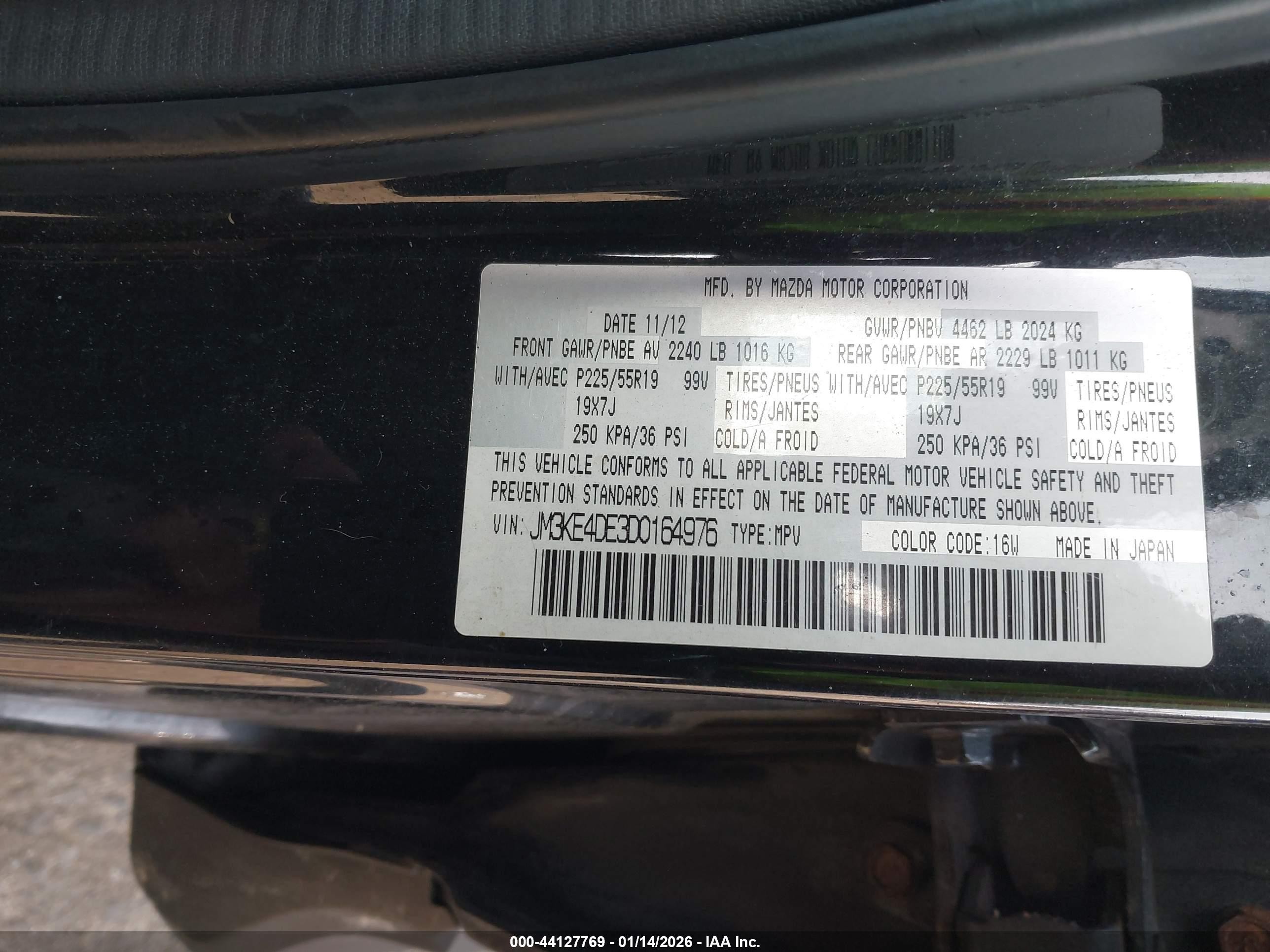 2013 Mazda Cx-5 Gt Black vin: JM3KE4DE3D0164976