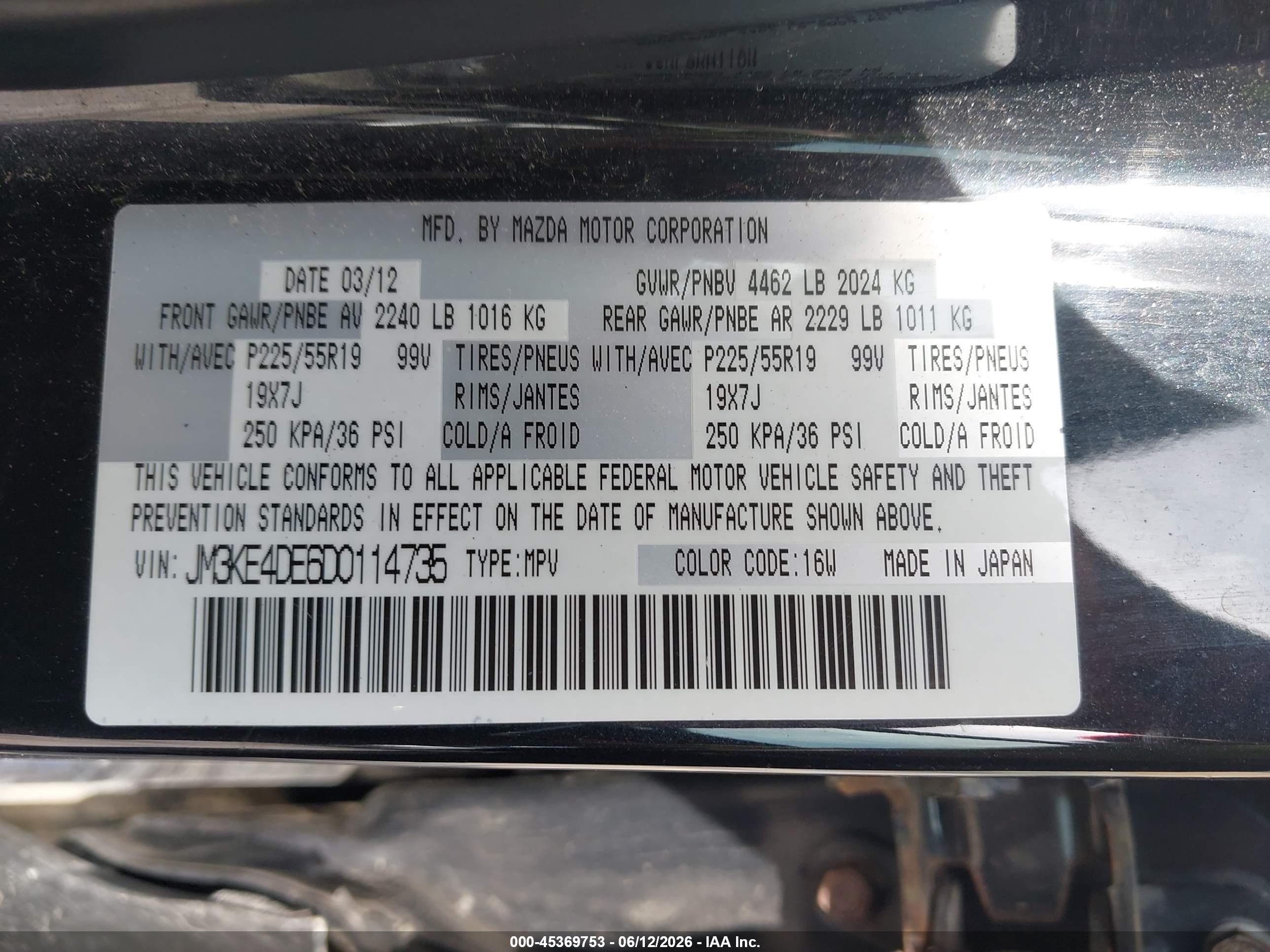 2013 Mazda Cx-5 Grand Touring Black vin: JM3KE4DE6D0114735