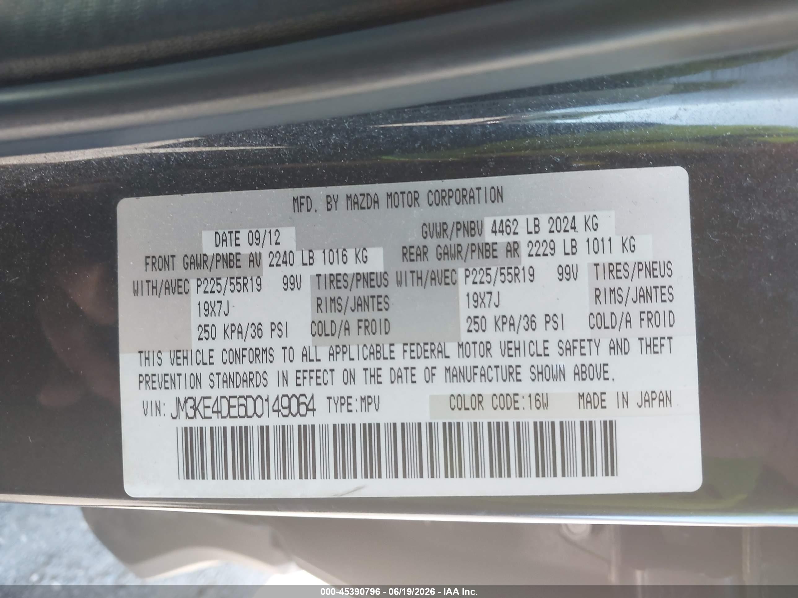 2013 Mazda Cx-5 Grand Touring Black vin: JM3KE4DE6D0149064