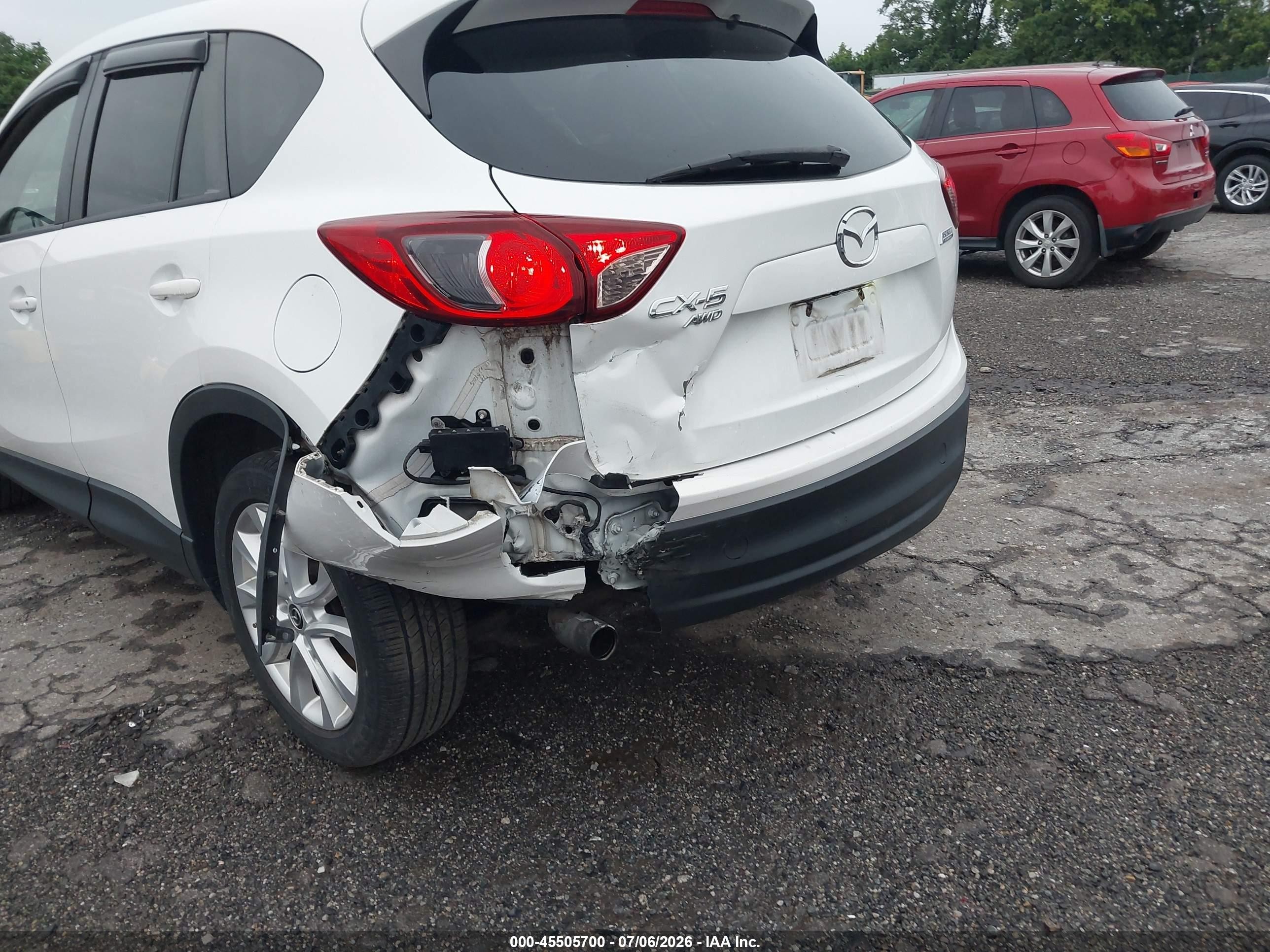 2013 Mazda Cx-5 Grand Touring White vin: JM3KE4DE8D0129978