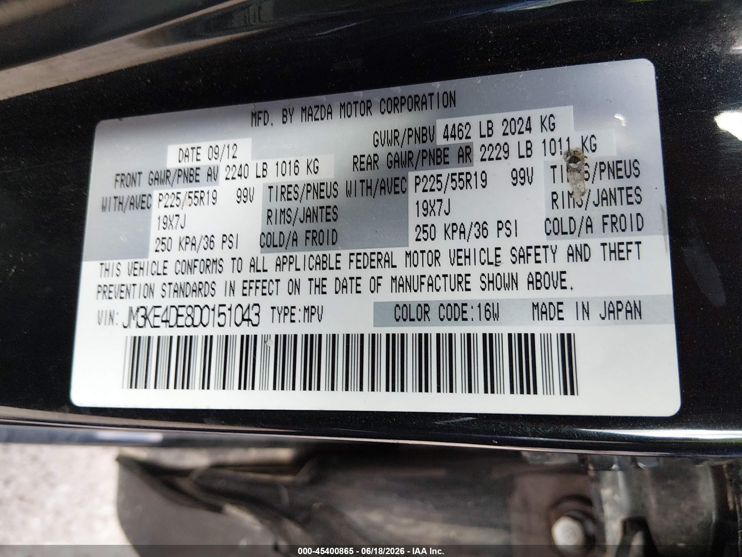 2013 Mazda Cx-5 Grand Touring Black vin: JM3KE4DE8D0151043
