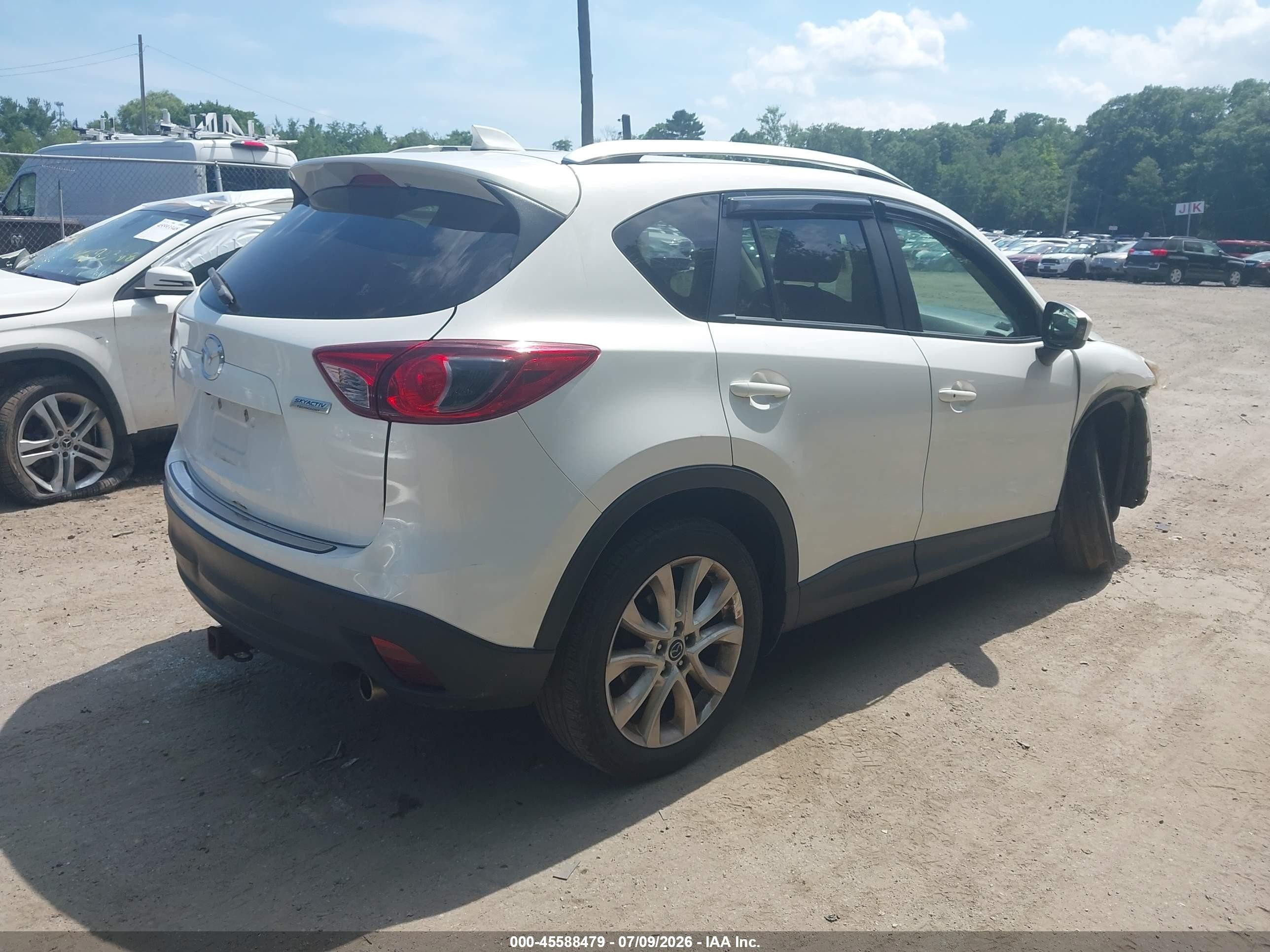 2014 Mazda Cx-5 Grand Touring White vin: JM3KE4DY0E0351331