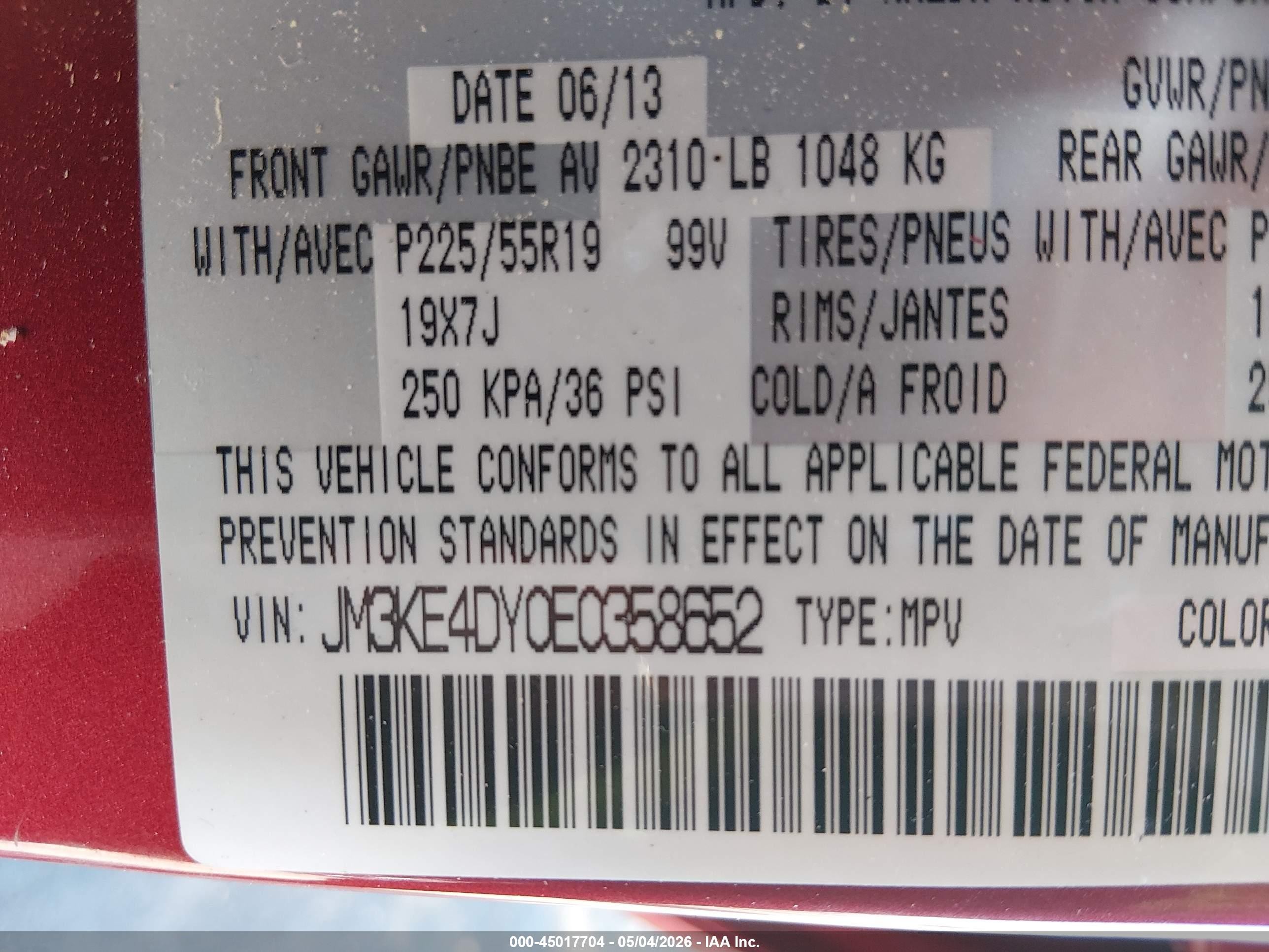 2014 Mazda Cx-5 Grand Touring Red vin: JM3KE4DY0E0358652