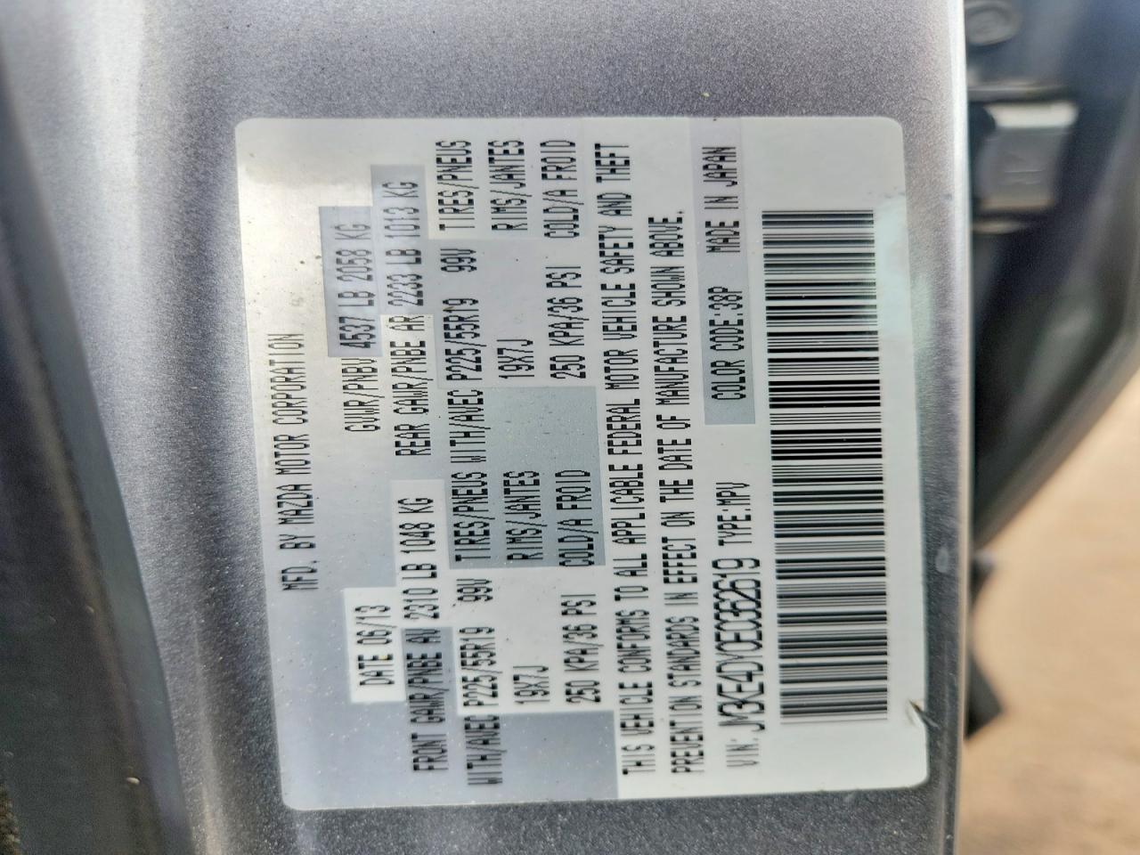 2014 Mazda Cx-5 Gt Серебряный vin: JM3KE4DY0E0362619