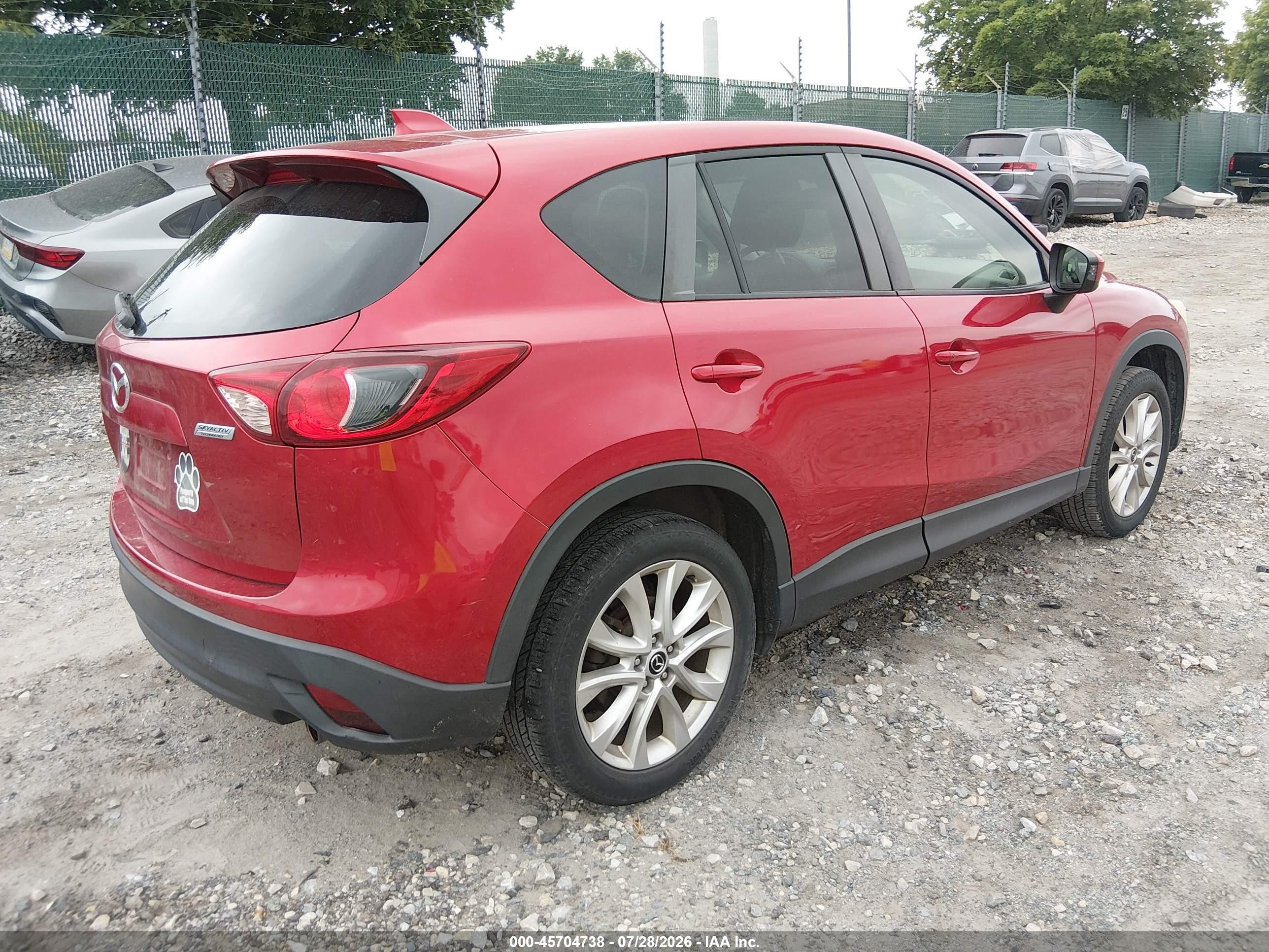 2015 Mazda Cx-5 Grand Touring Red vin: JM3KE4DY0F0459269