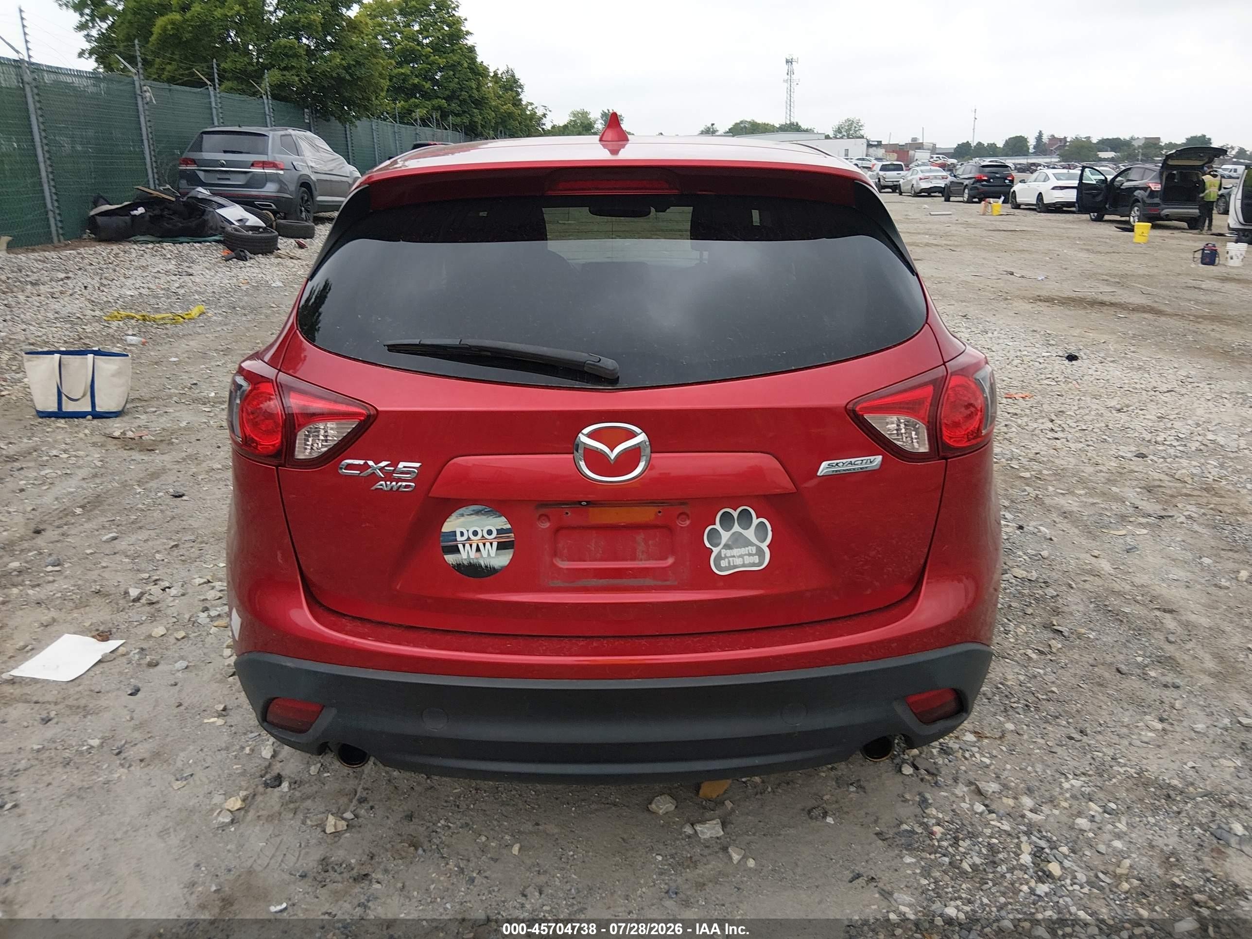 2015 Mazda Cx-5 Grand Touring Red vin: JM3KE4DY0F0459269