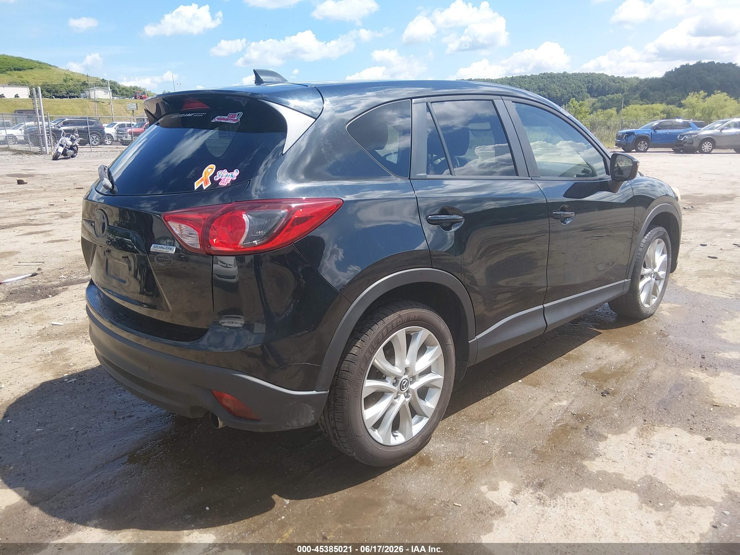 2015 Mazda Cx-5 Grand Touring Black vin: JM3KE4DY0F0482518