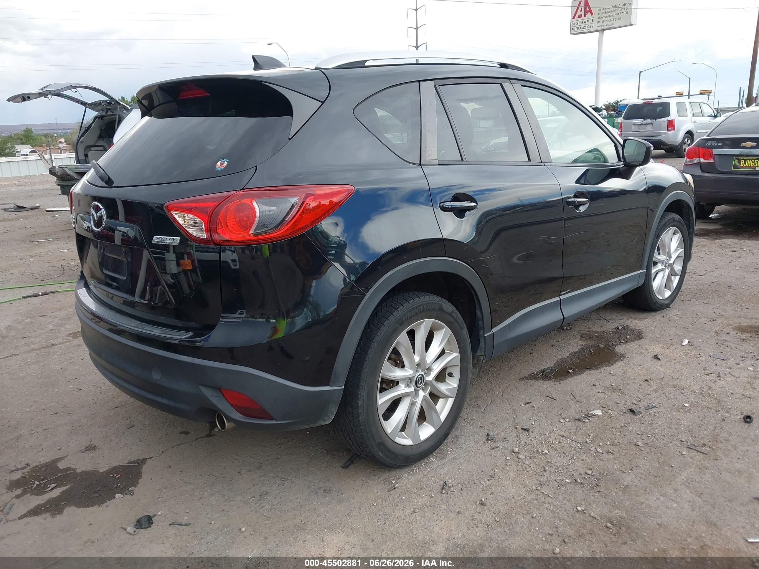 2015 Mazda Cx-5 Grand Touring Black vin: JM3KE4DY0F0542295