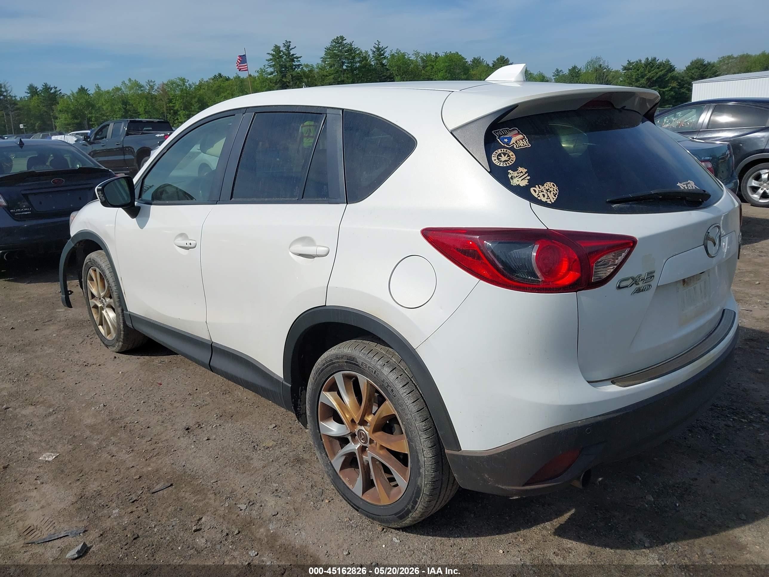 2014 Mazda Cx-5 Grand Touring White vin: JM3KE4DY1E0321058