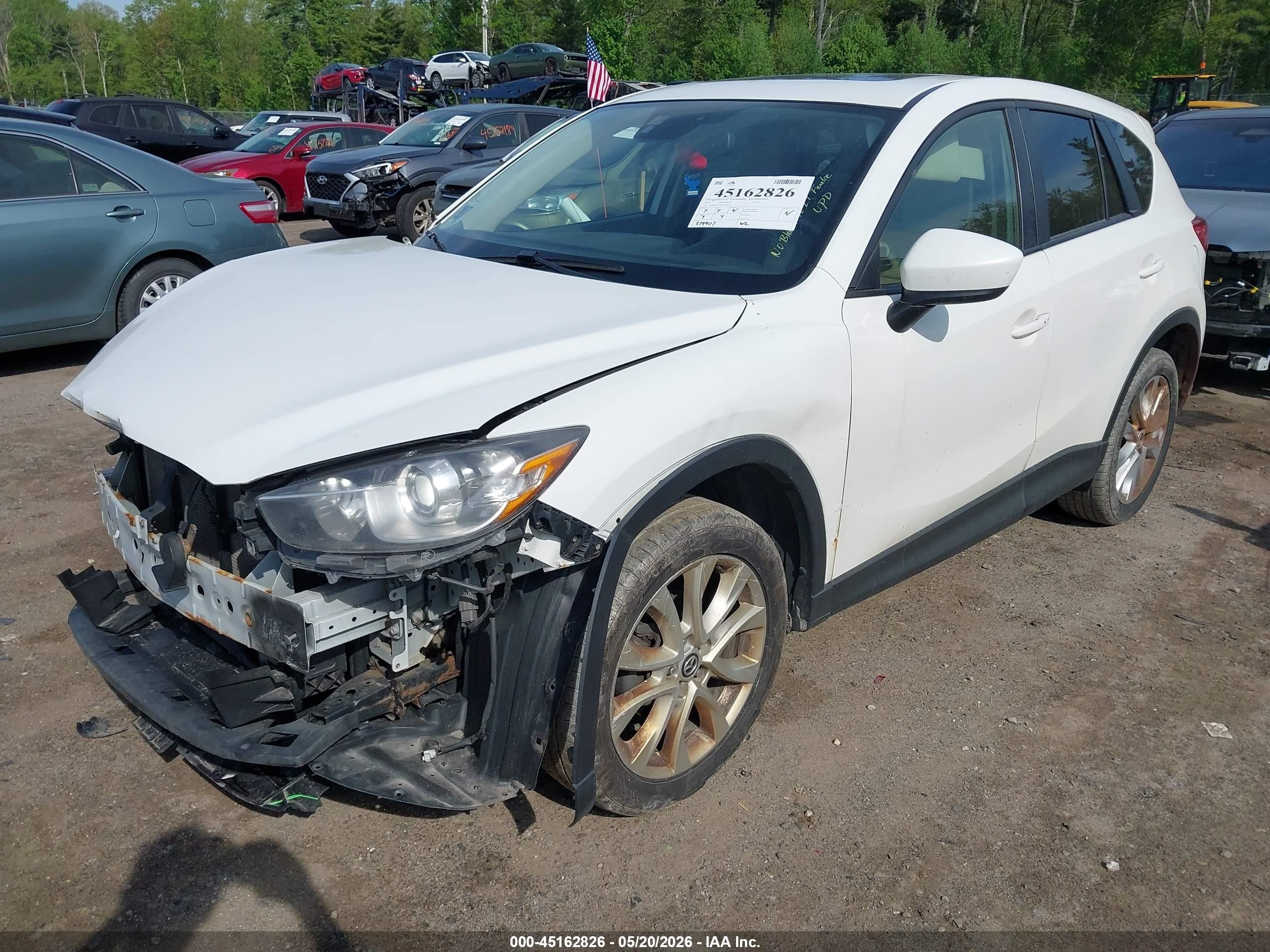 2014 Mazda Cx-5 Grand Touring White vin: JM3KE4DY1E0321058