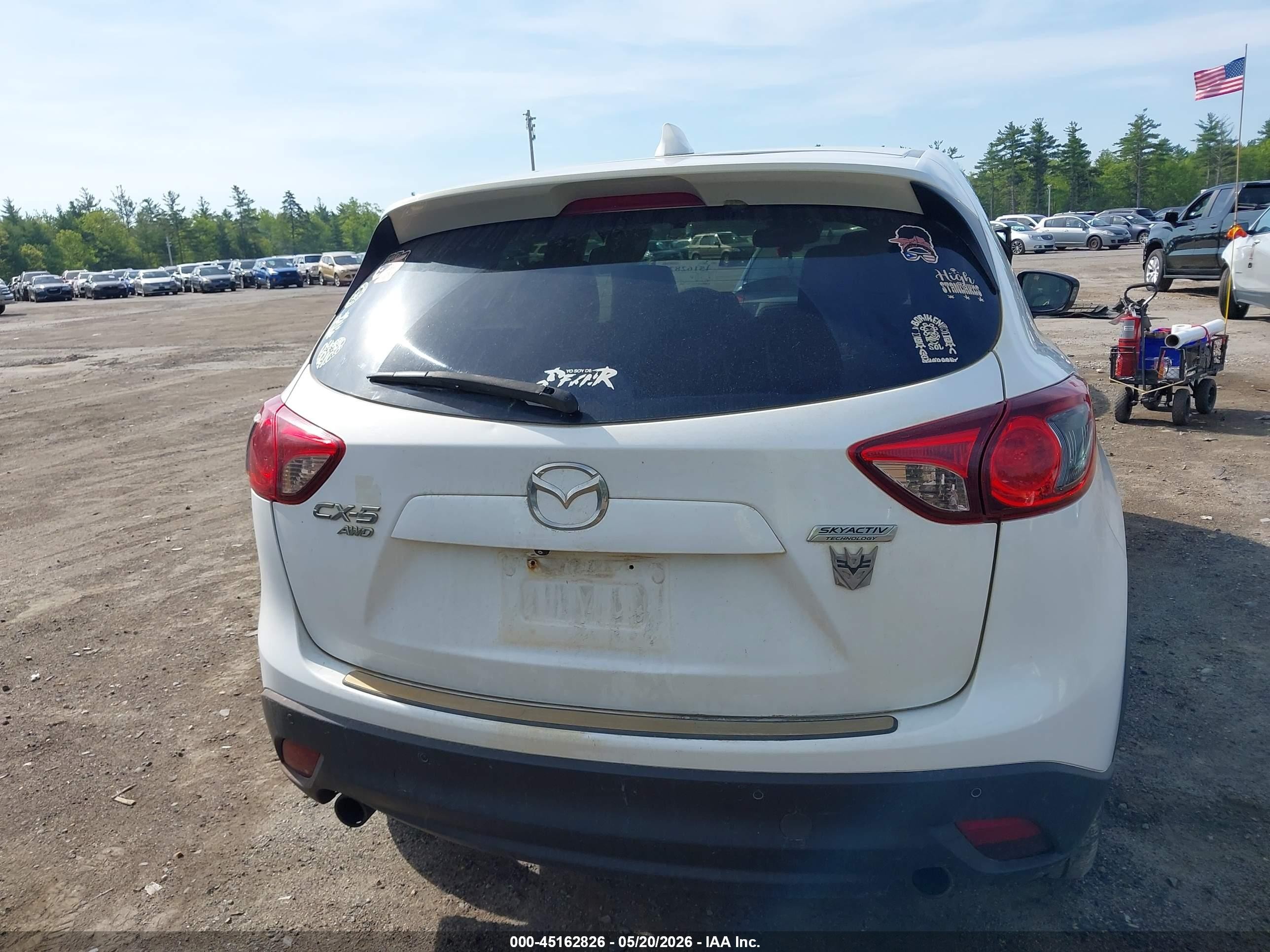 2014 Mazda Cx-5 Grand Touring White vin: JM3KE4DY1E0321058