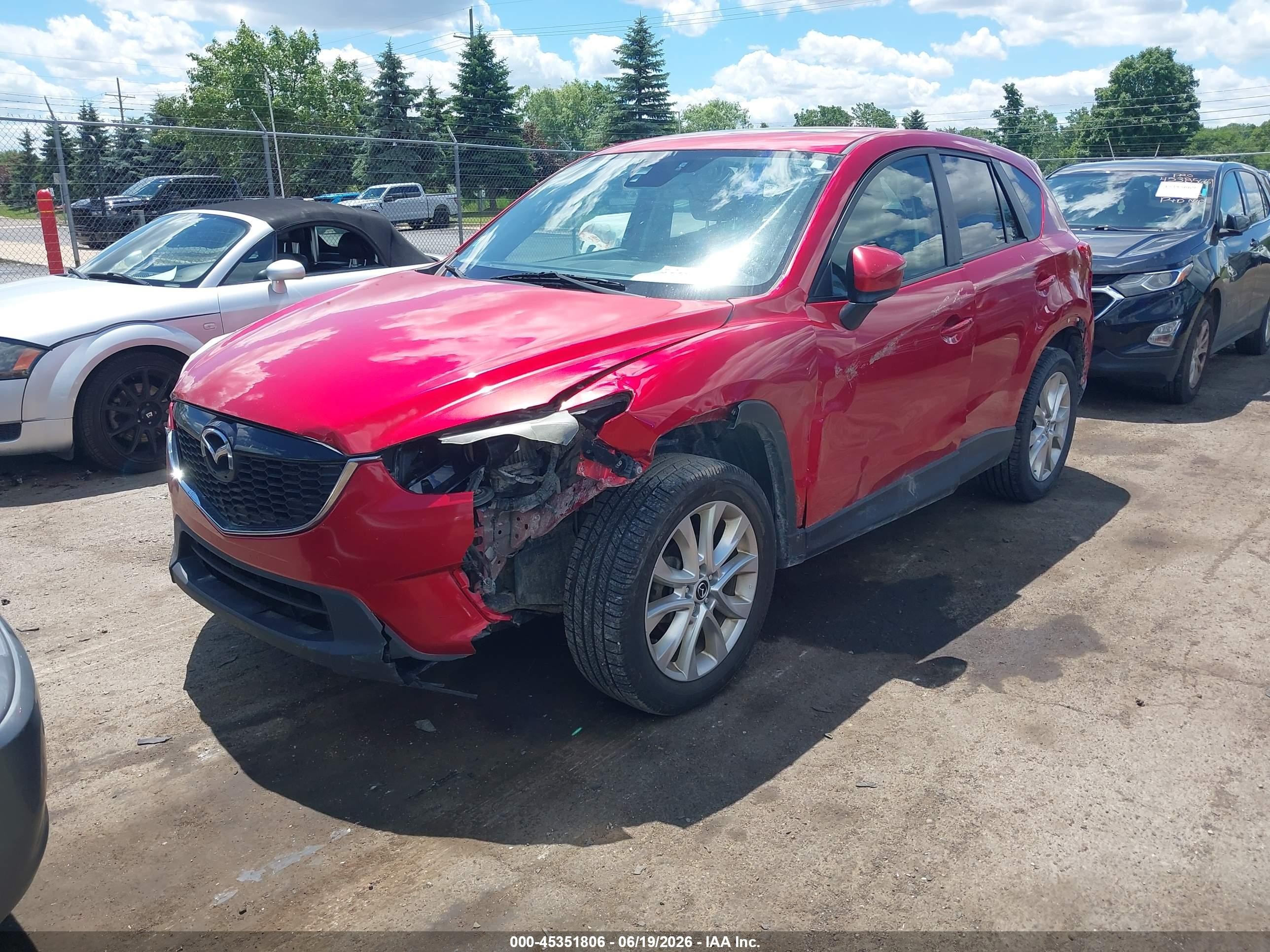 2015 Mazda Cx-5 Grand Touring Red vin: JM3KE4DY1F0510312