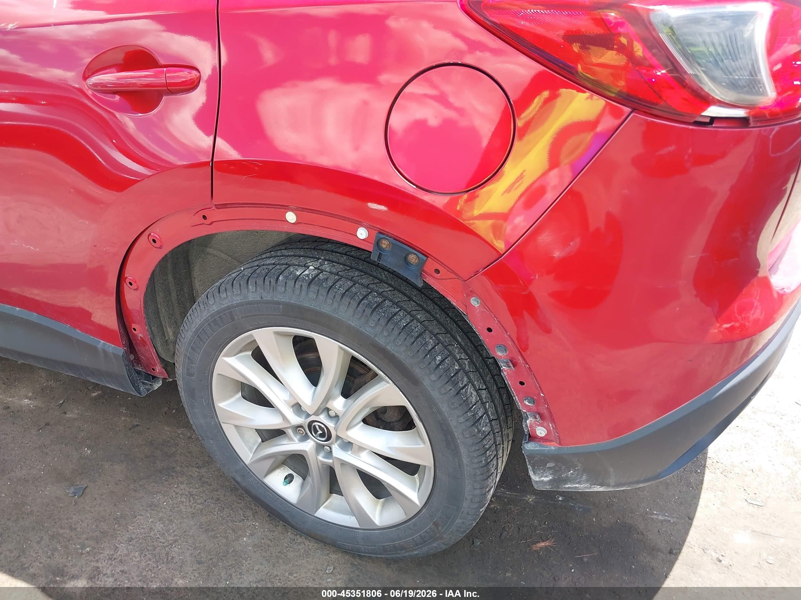 2015 Mazda Cx-5 Grand Touring Red vin: JM3KE4DY1F0510312