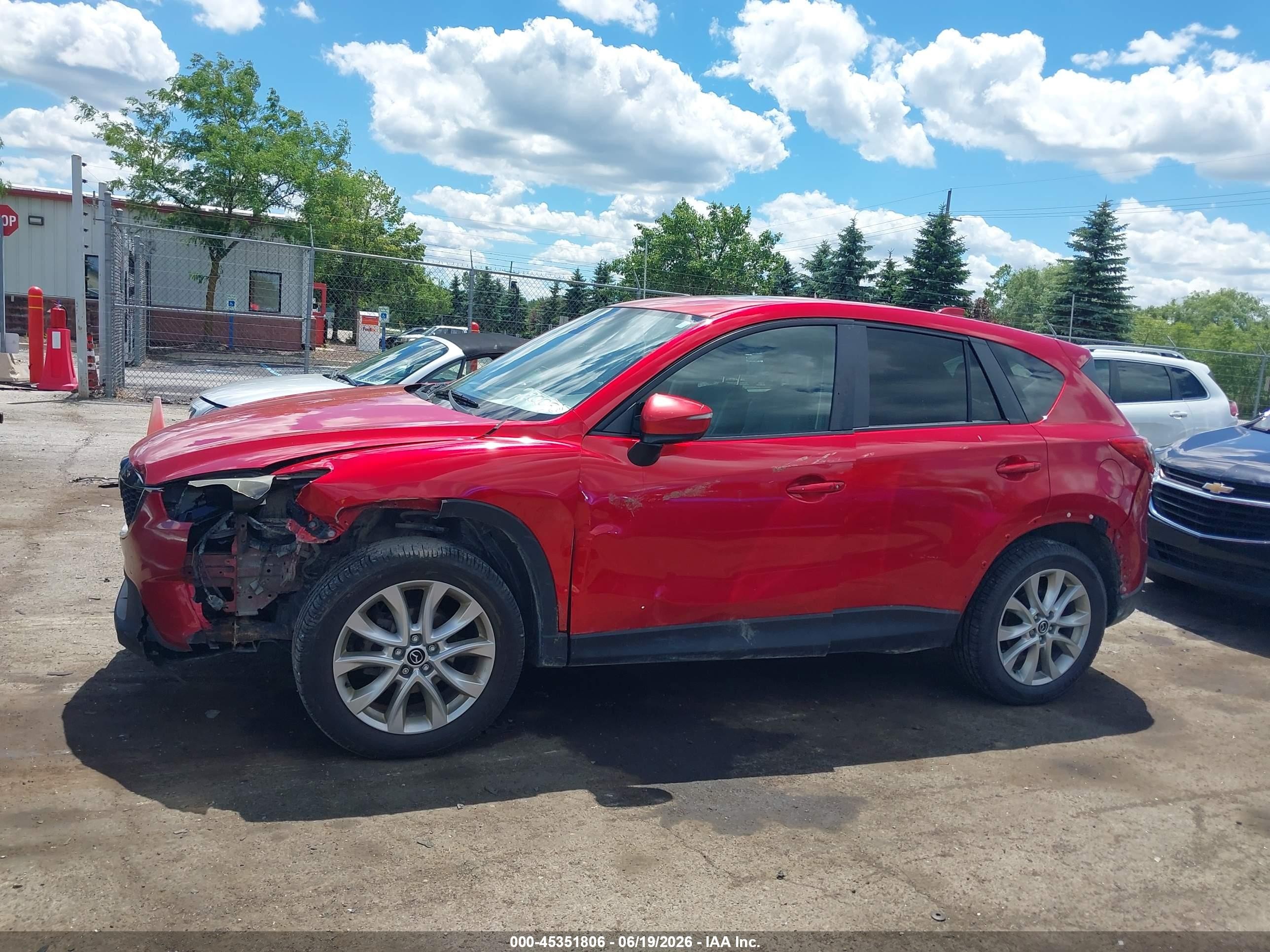 2015 Mazda Cx-5 Grand Touring Red vin: JM3KE4DY1F0510312