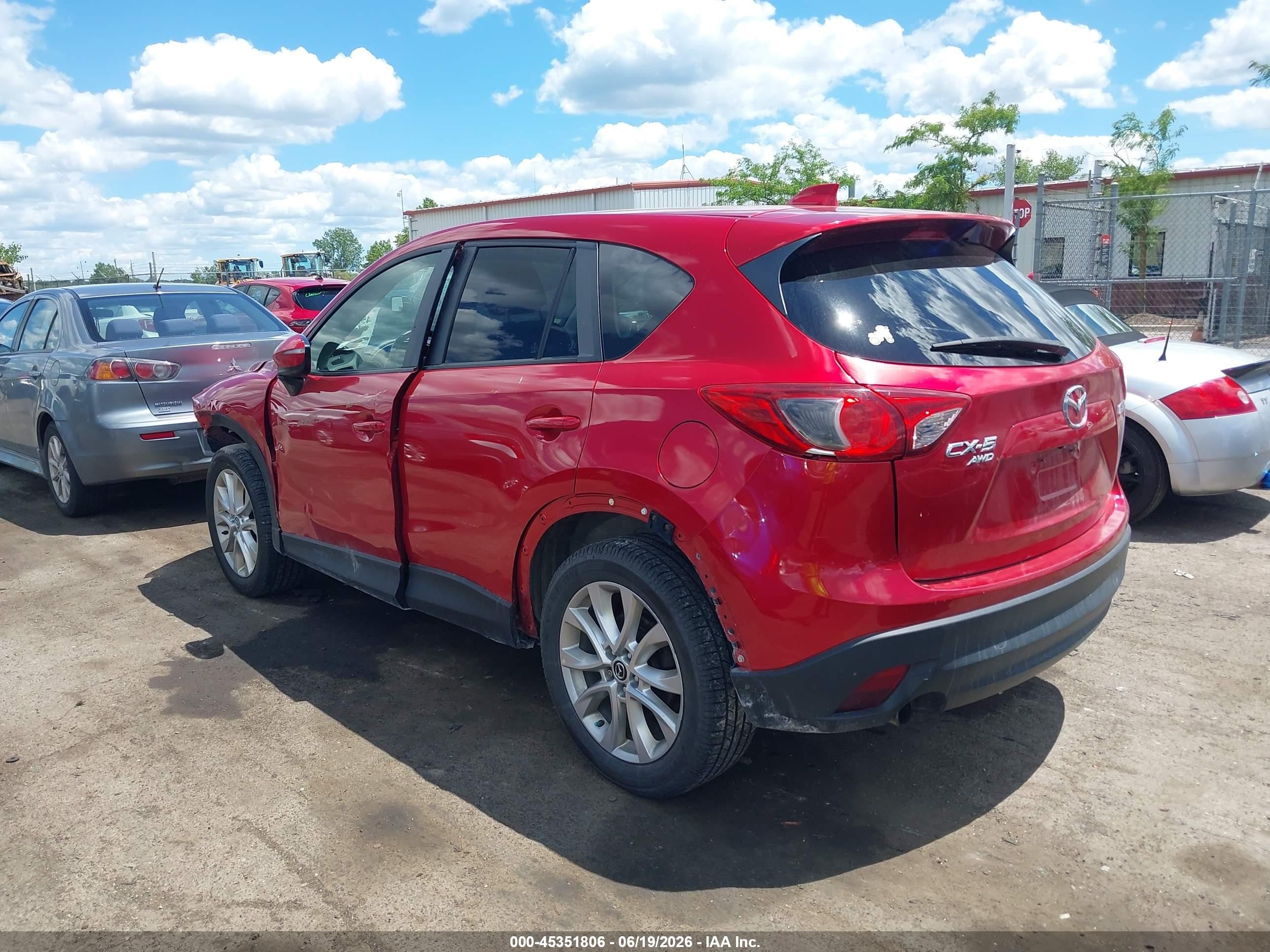 2015 Mazda Cx-5 Grand Touring Red vin: JM3KE4DY1F0510312
