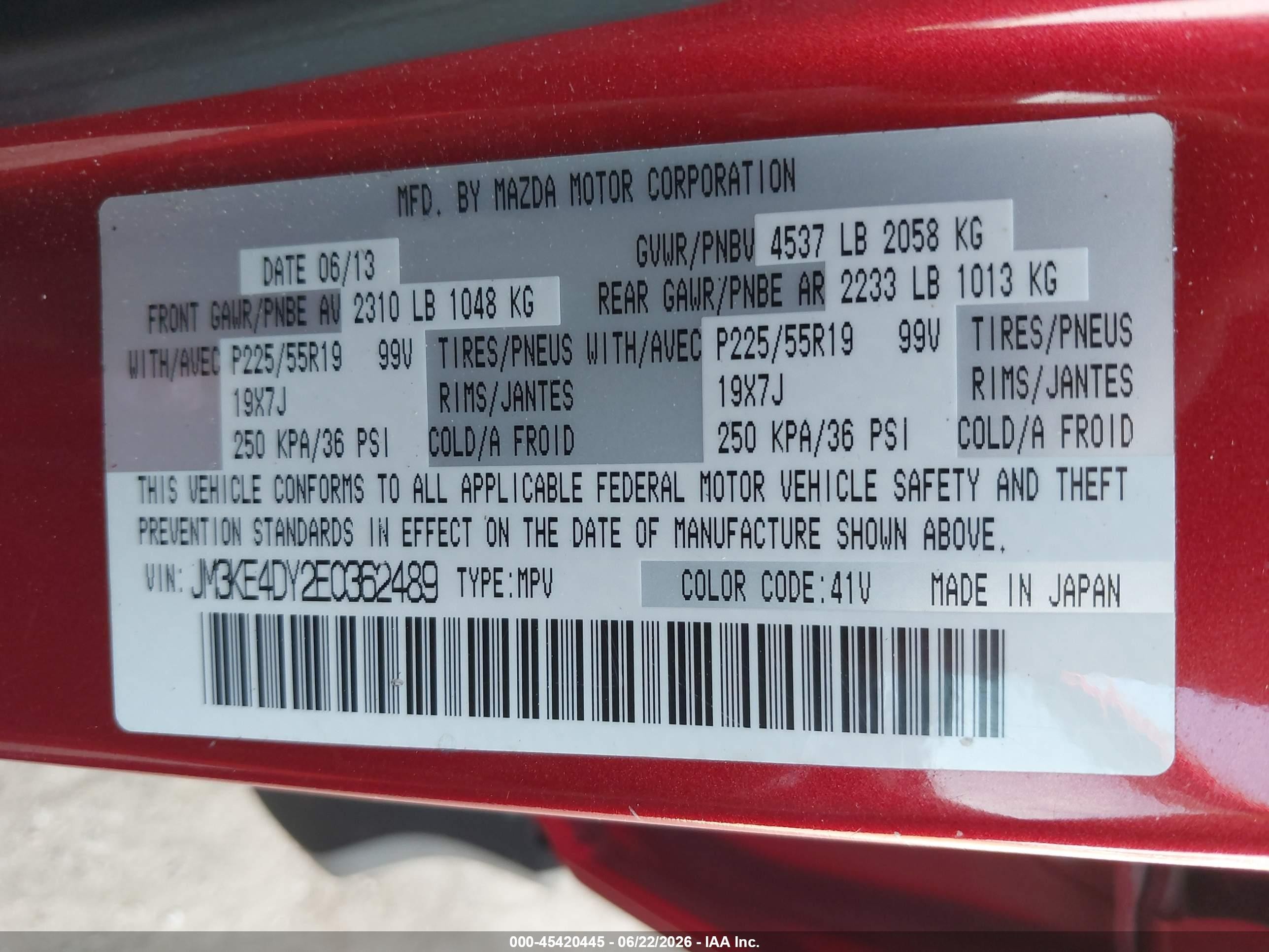 2014 Mazda Cx-5 Grand Touring Red vin: JM3KE4DY2E0362489