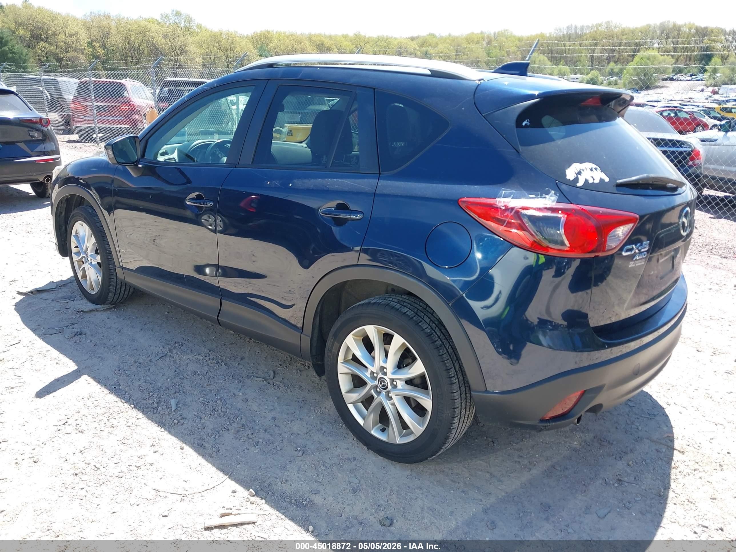 2015 Mazda Cx-5 Grand Touring Blue vin: JM3KE4DY2F0456762