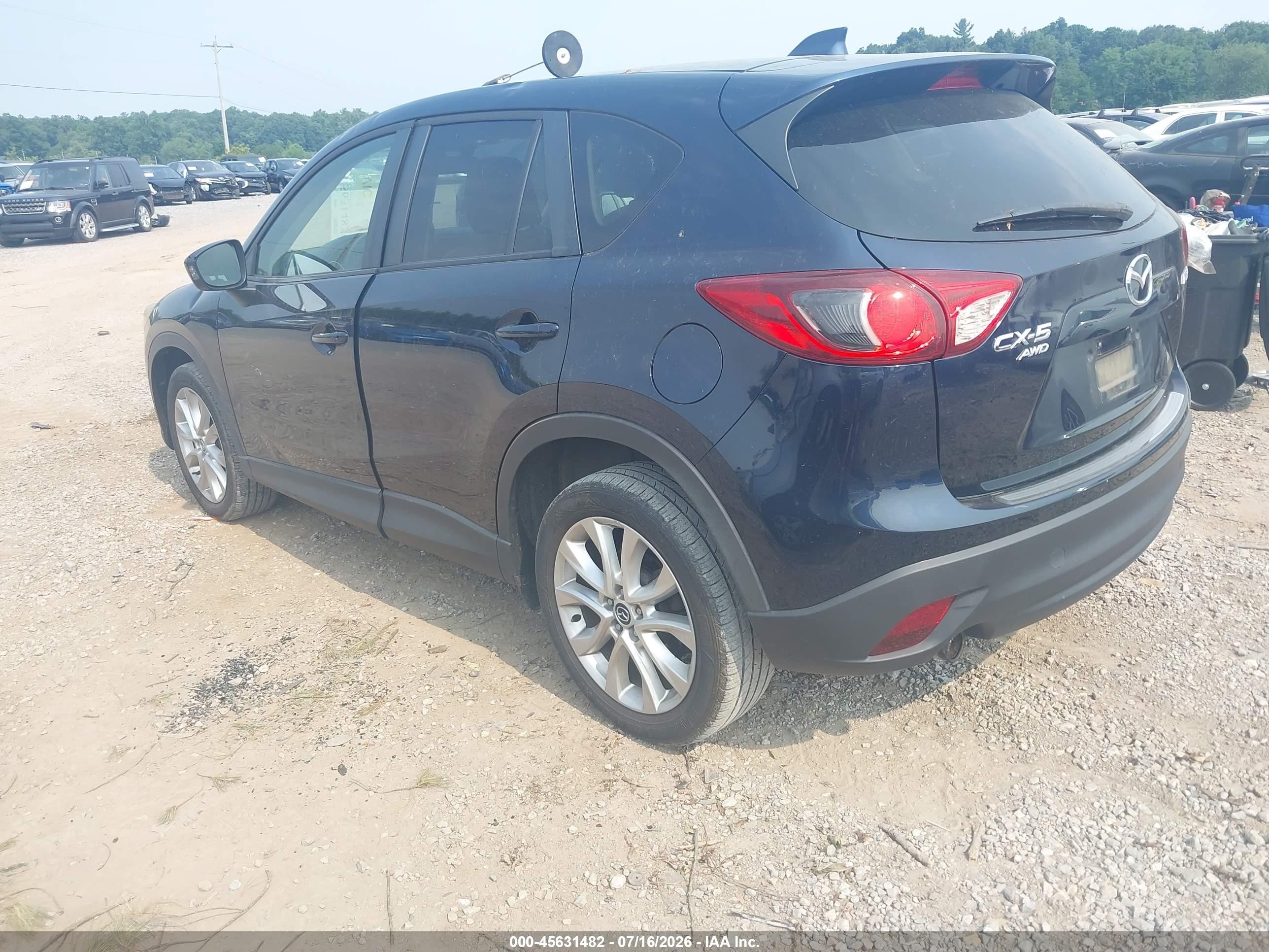 2015 Mazda Cx-5 Grand Touring Dark Blue vin: JM3KE4DY3F0433958