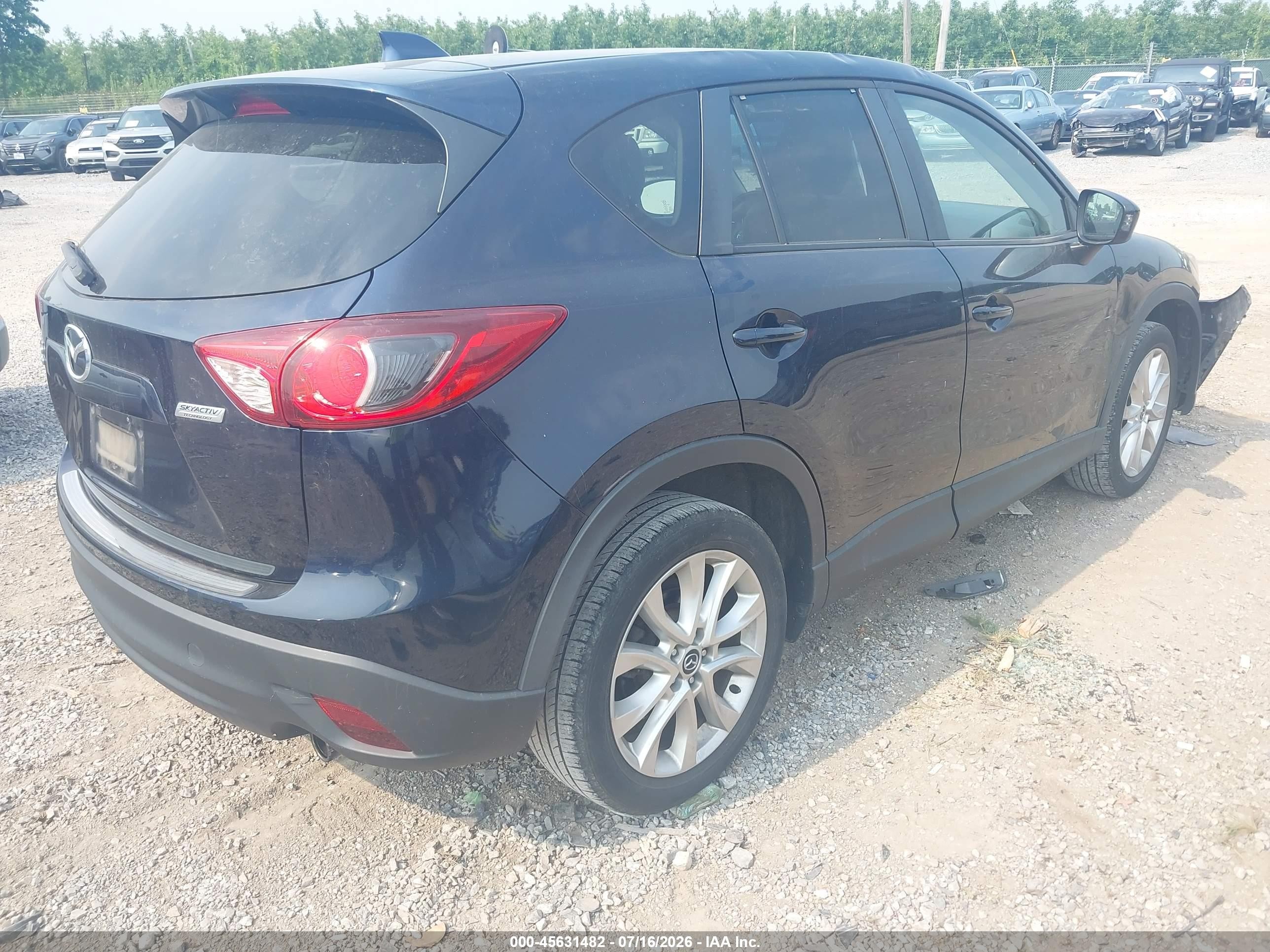 2015 Mazda Cx-5 Grand Touring Dark Blue vin: JM3KE4DY3F0433958