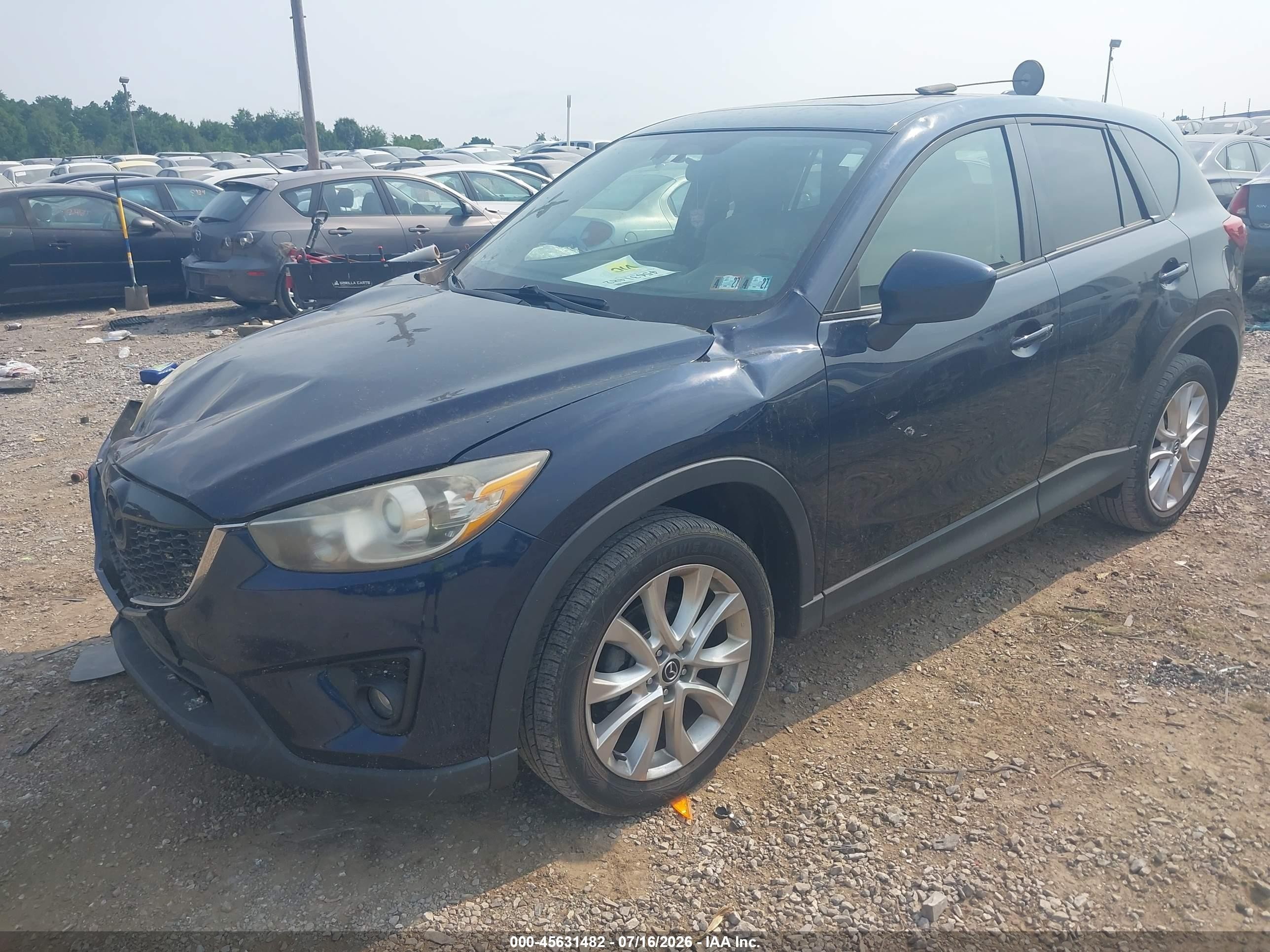 2015 Mazda Cx-5 Grand Touring Dark Blue vin: JM3KE4DY3F0433958