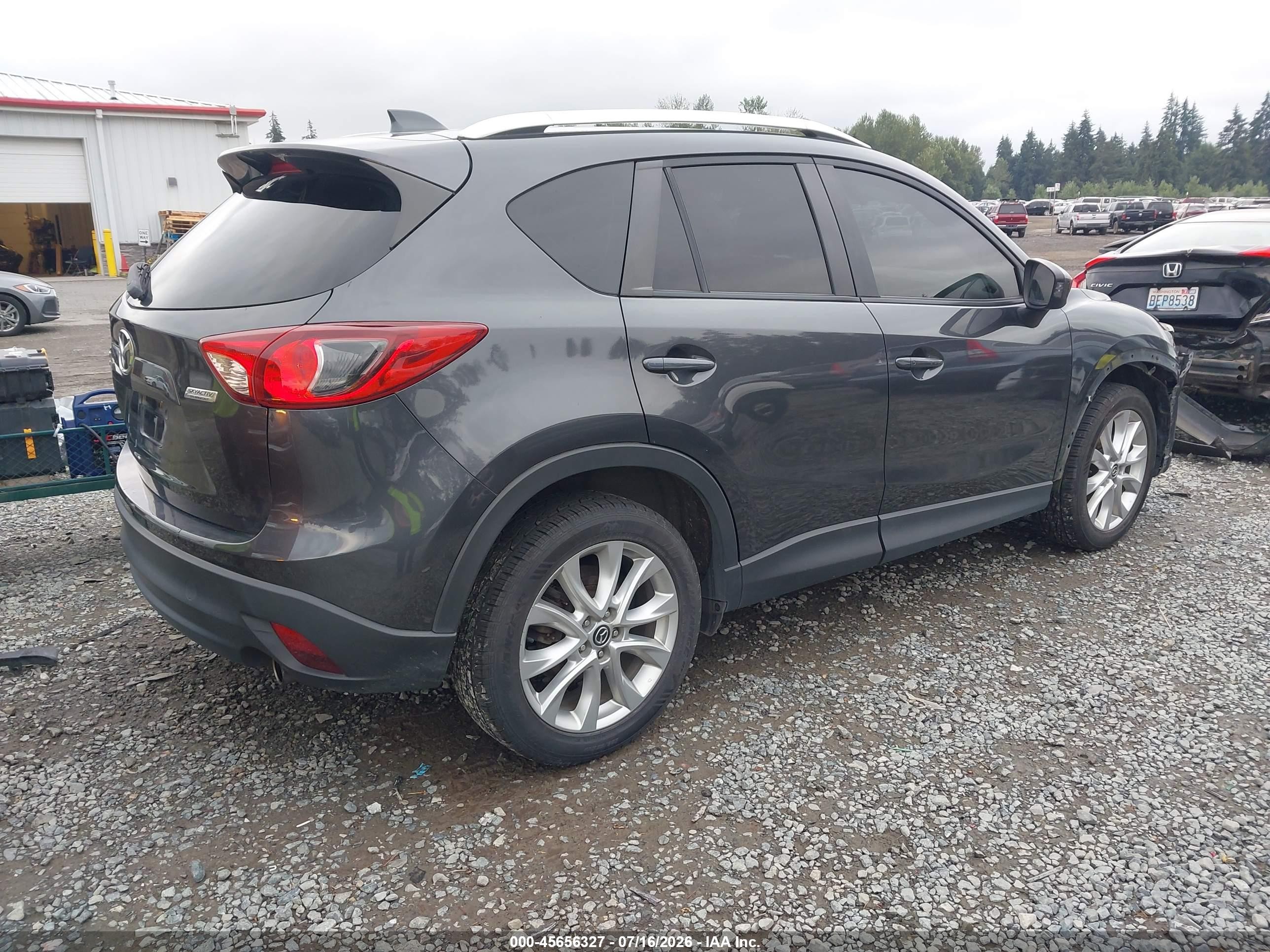 2015 Mazda Cx-5 Grand Touring Gray vin: JM3KE4DY3F0443809