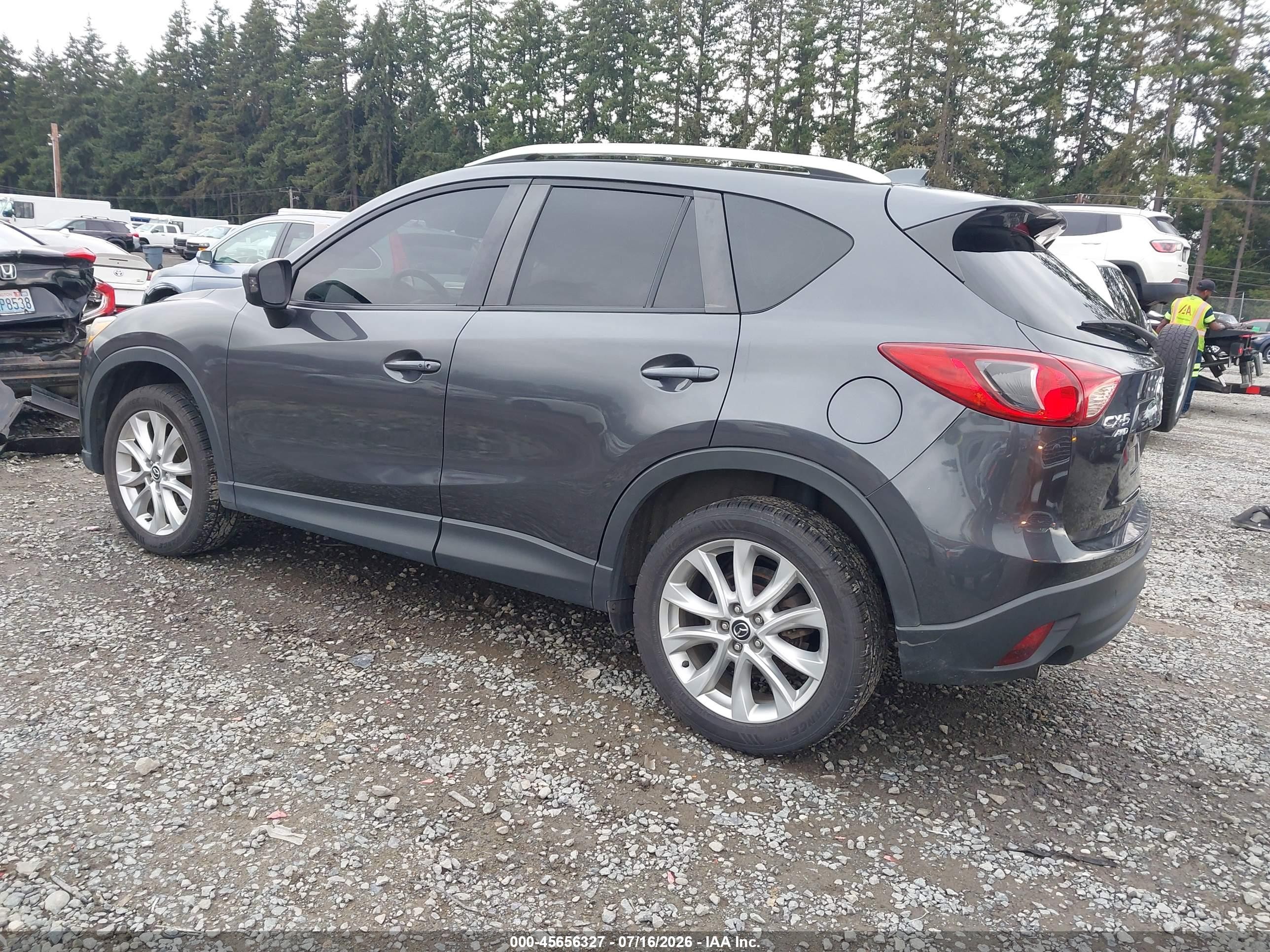 2015 Mazda Cx-5 Grand Touring Gray vin: JM3KE4DY3F0443809