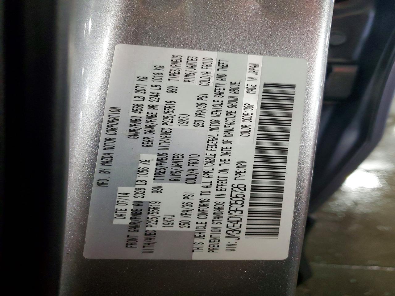 2015 Mazda Cx-5 Gt Silver vin: JM3KE4DY3F0505726