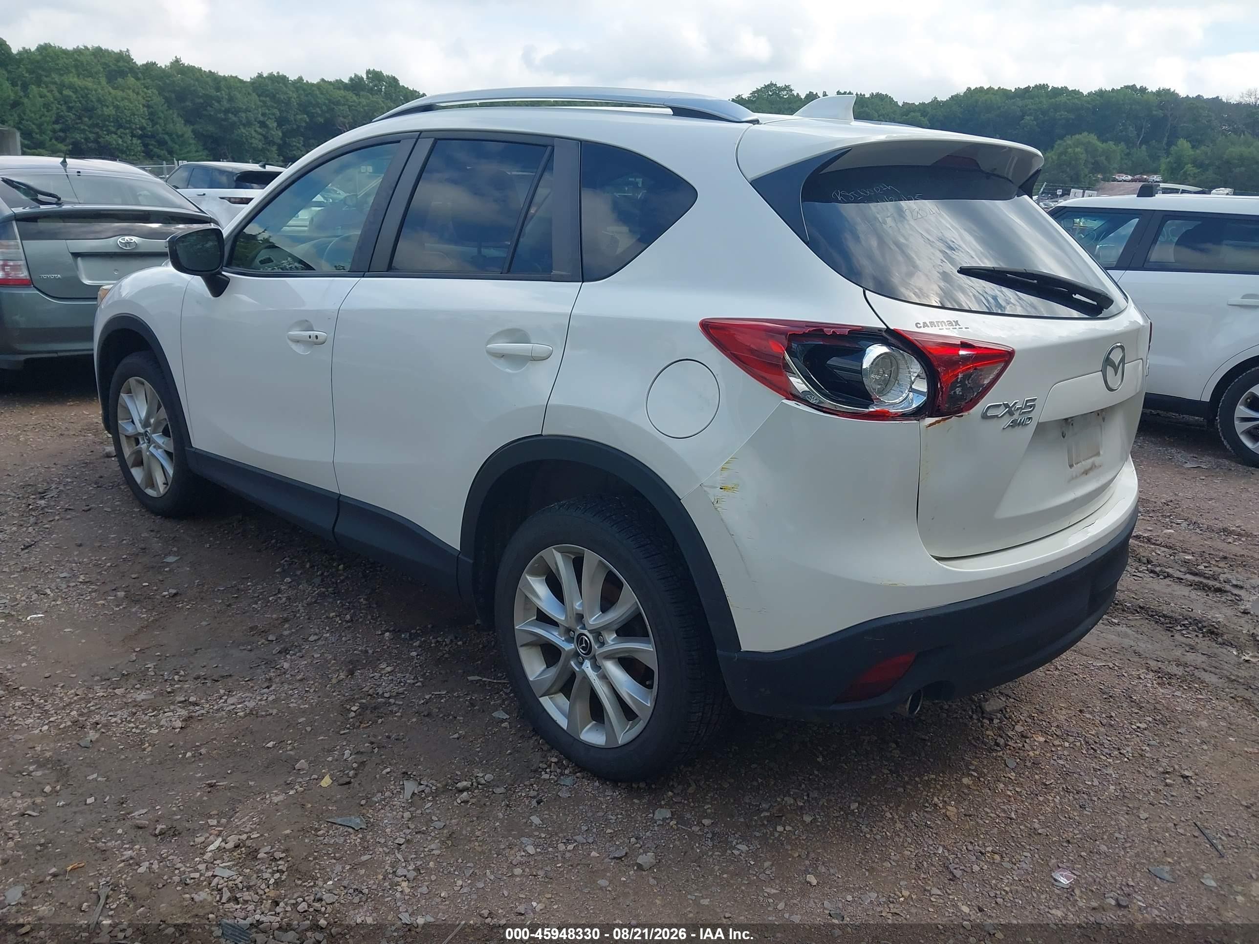 2015 Mazda Cx-5 Grand Touring White vin: JM3KE4DY3F0541660
