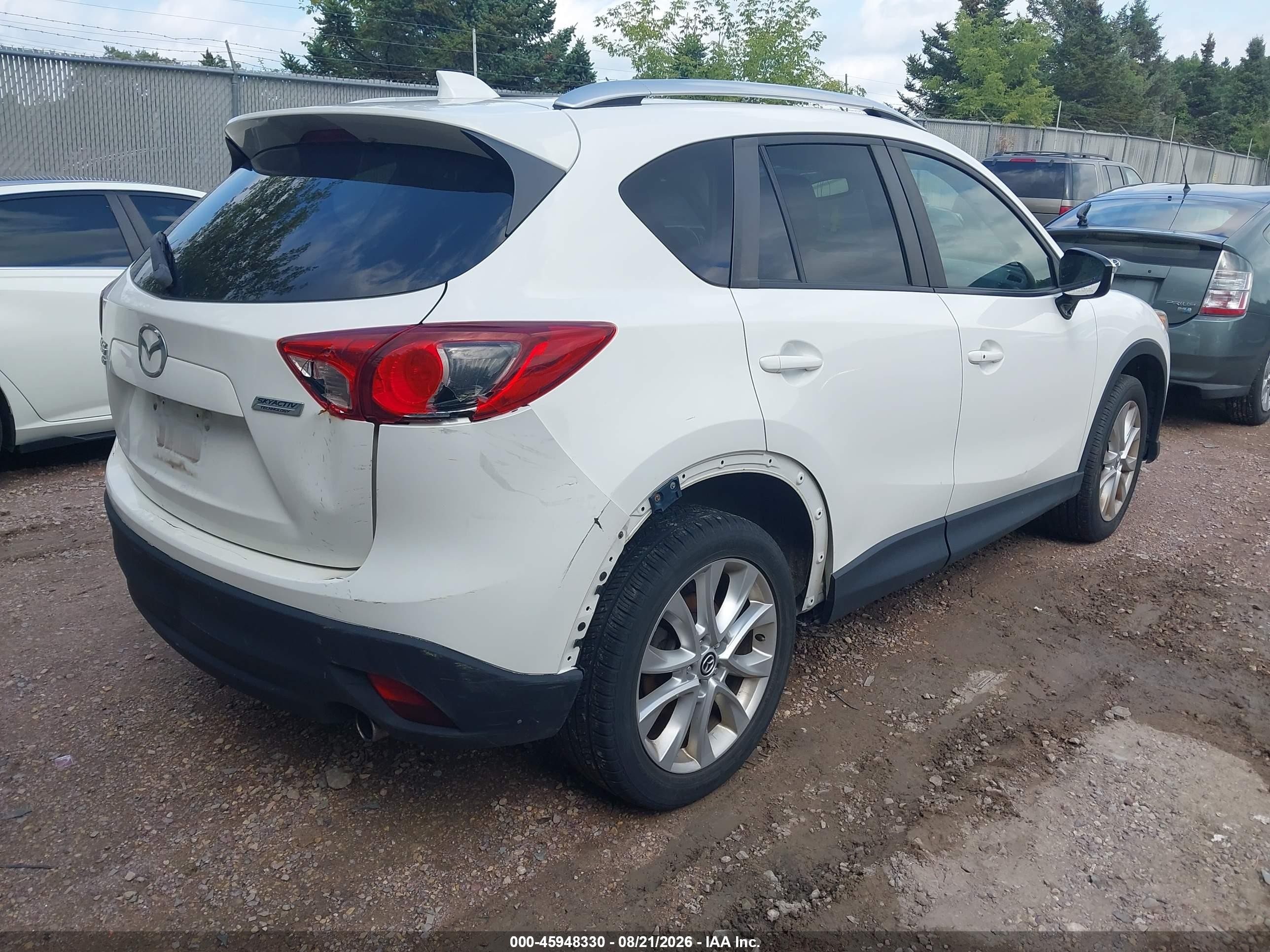 2015 Mazda Cx-5 Grand Touring White vin: JM3KE4DY3F0541660