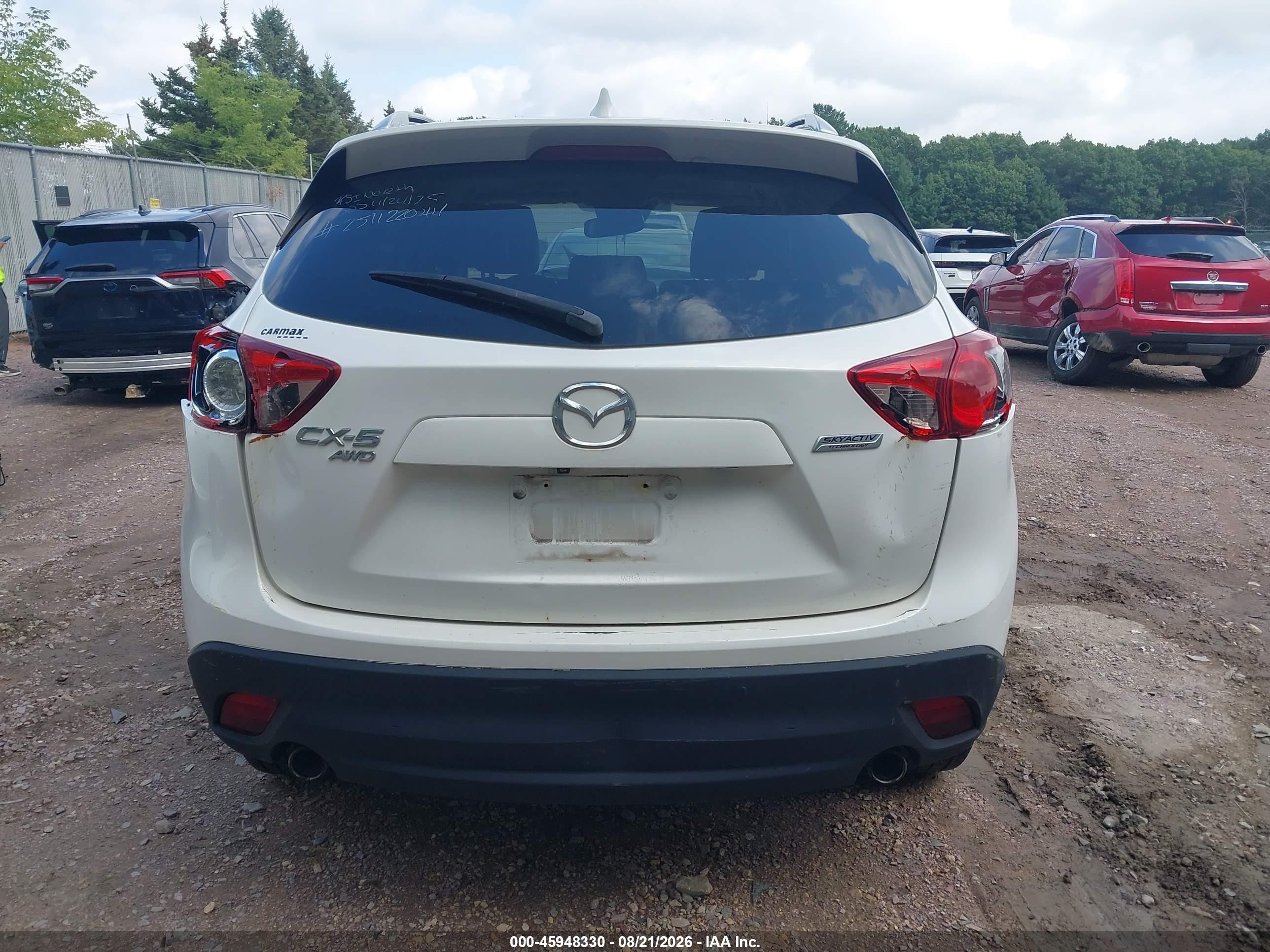 2015 Mazda Cx-5 Grand Touring White vin: JM3KE4DY3F0541660