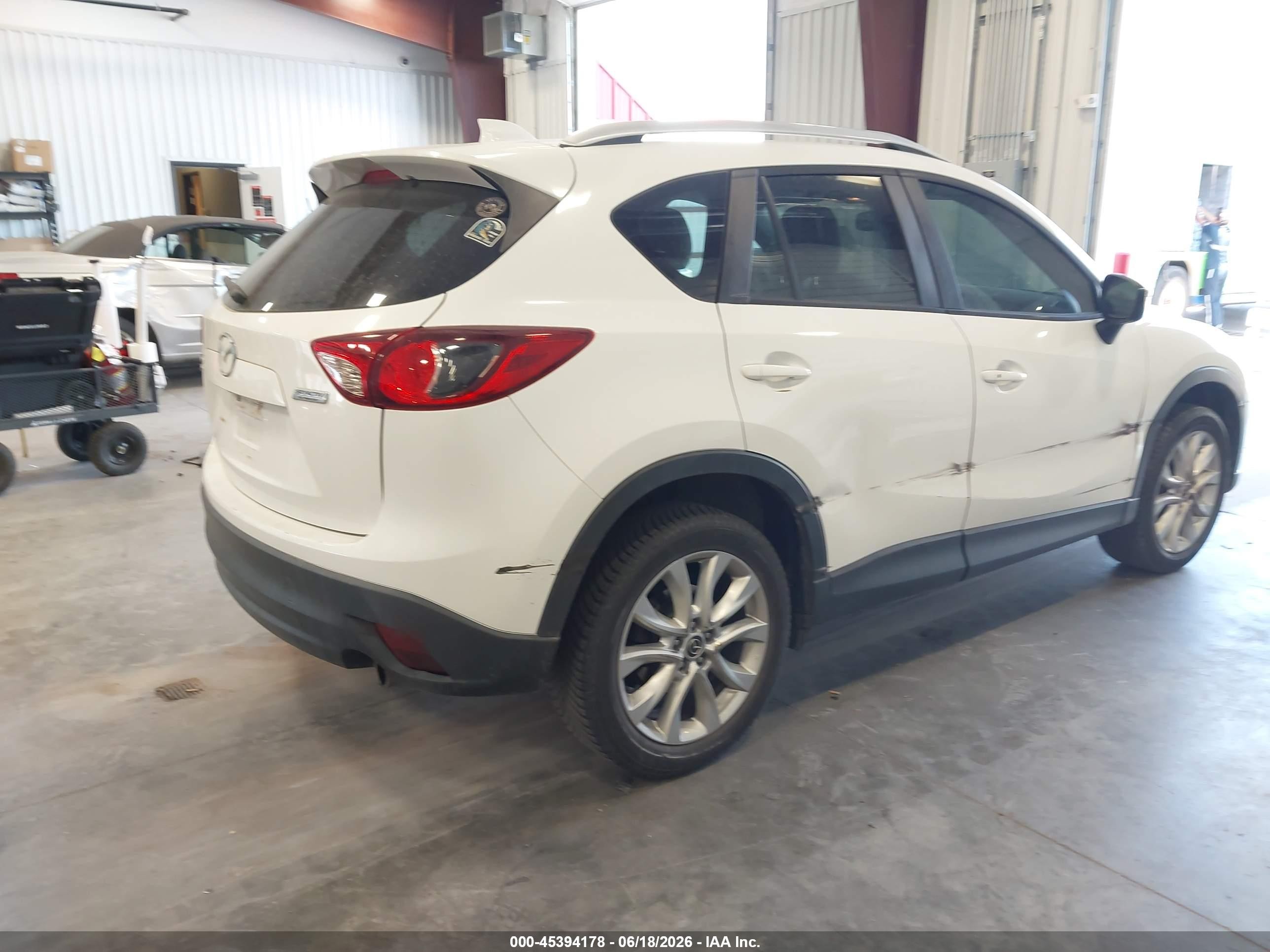 2015 Mazda Cx-5 Grand Touring White vin: JM3KE4DY3F0554165