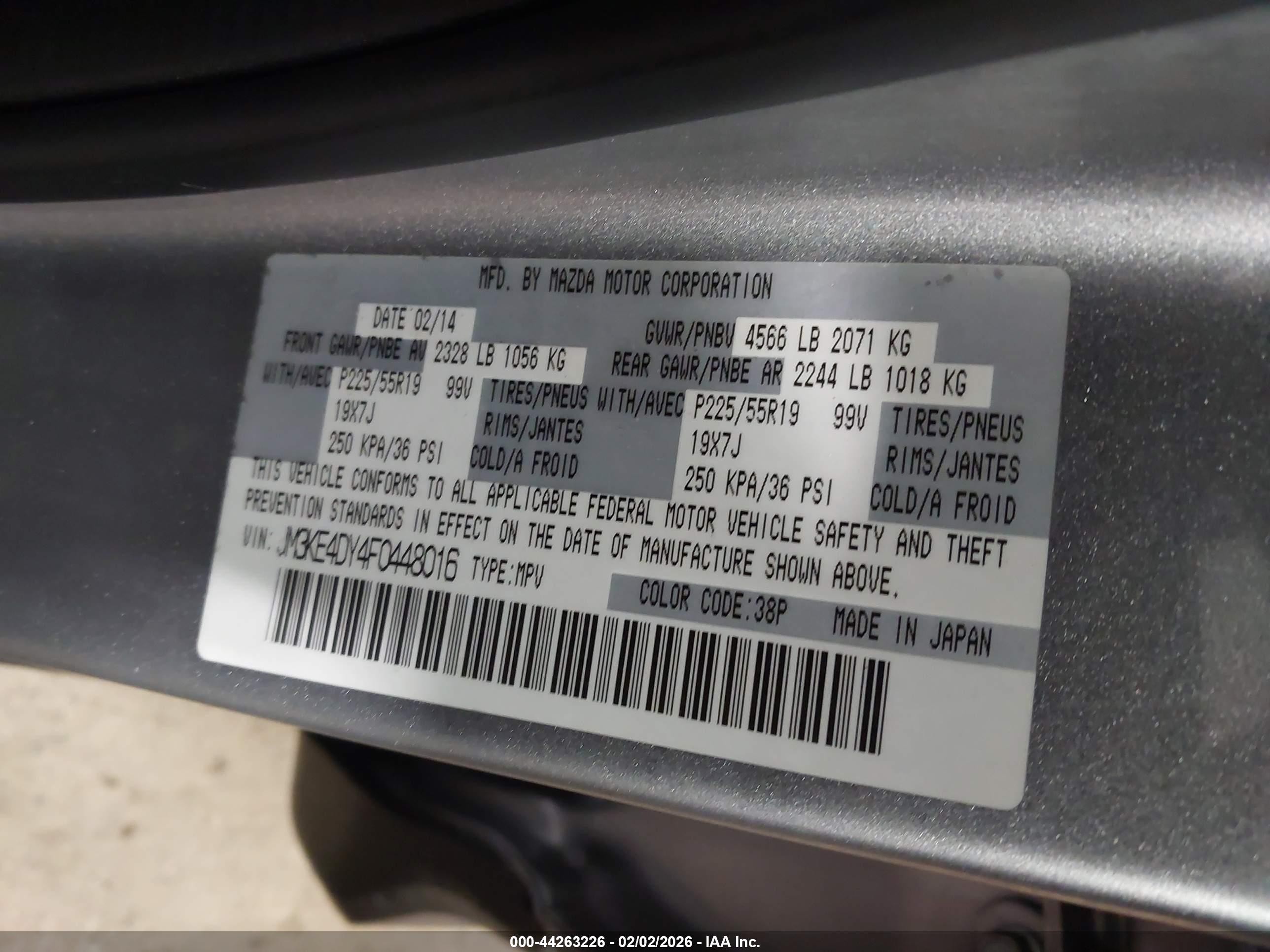 2015 Mazda Cx-5 Grand Touring Gray vin: JM3KE4DY4F0448016