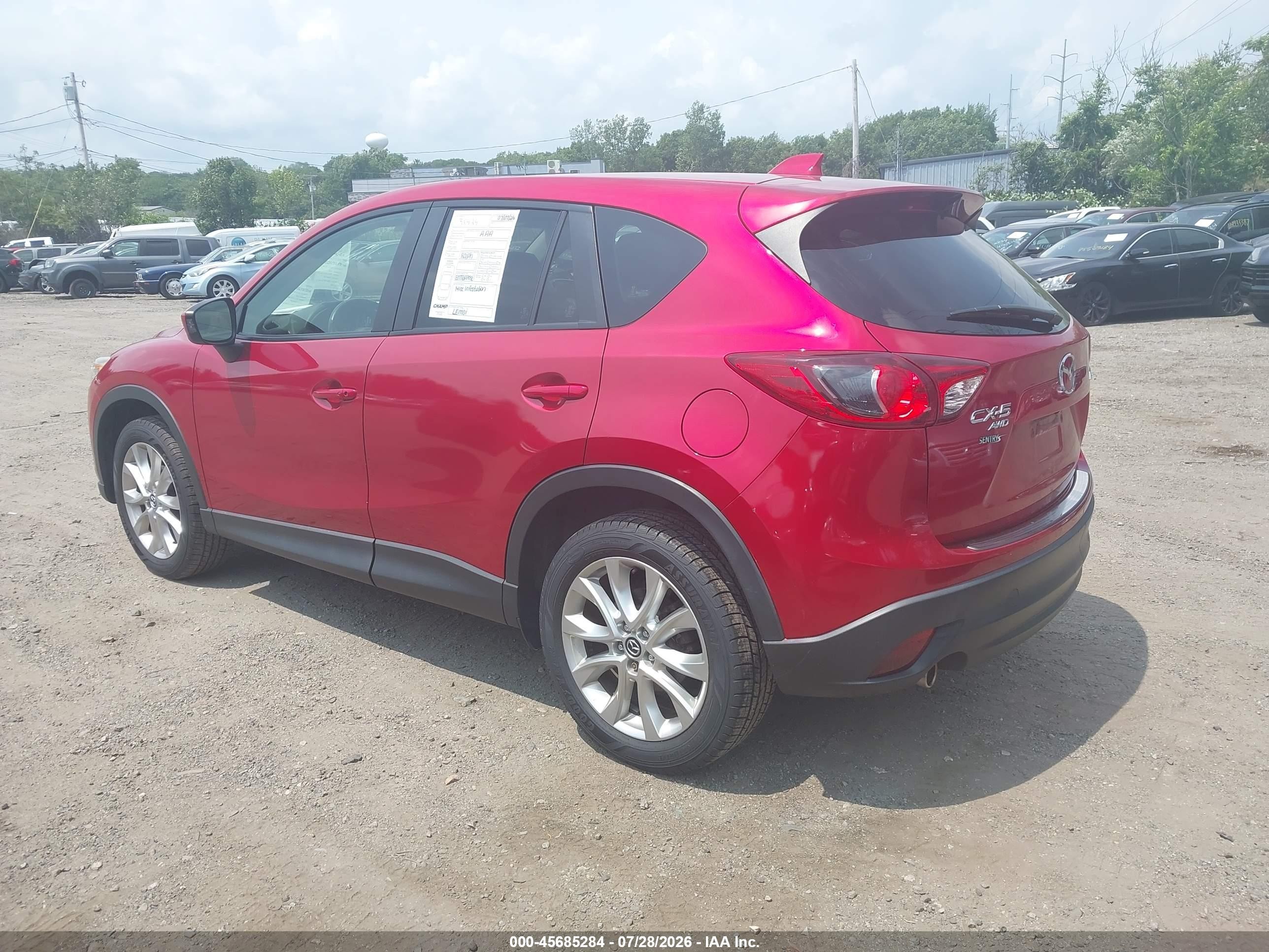 2015 Mazda Cx-5 Grand Touring Red vin: JM3KE4DY4F0460294