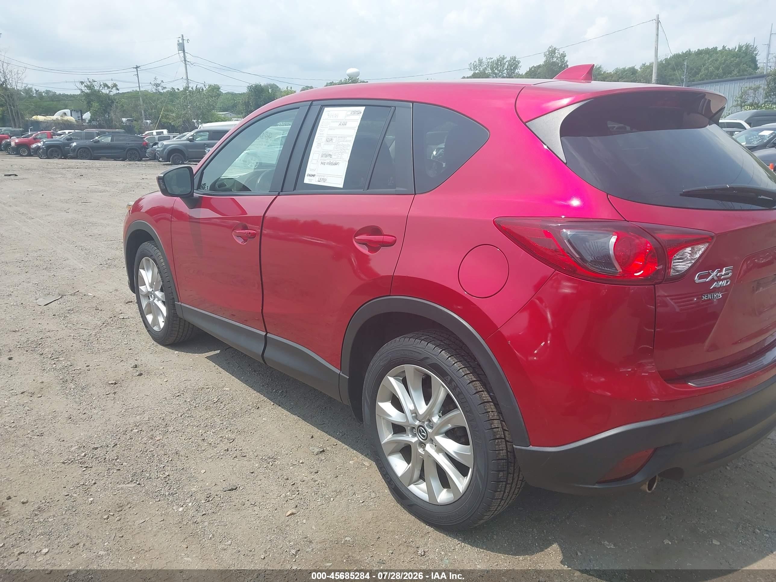 2015 Mazda Cx-5 Grand Touring Red vin: JM3KE4DY4F0460294