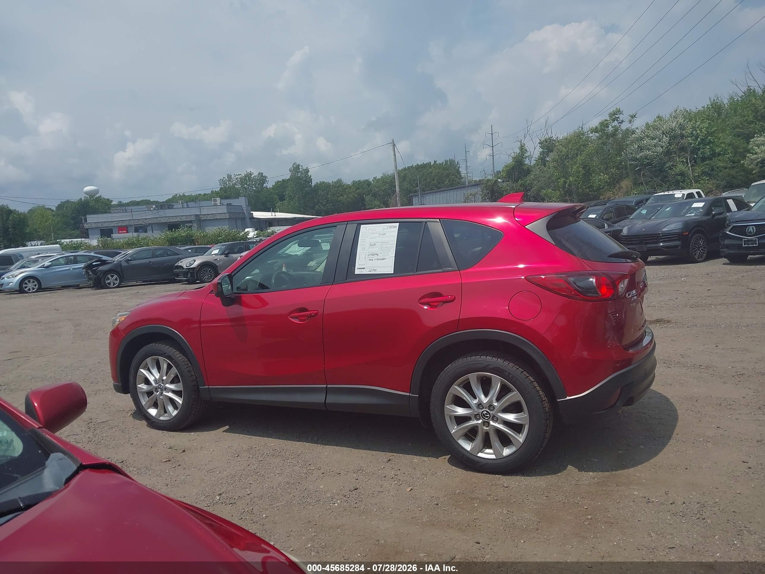 2015 Mazda Cx-5 Grand Touring Red vin: JM3KE4DY4F0460294