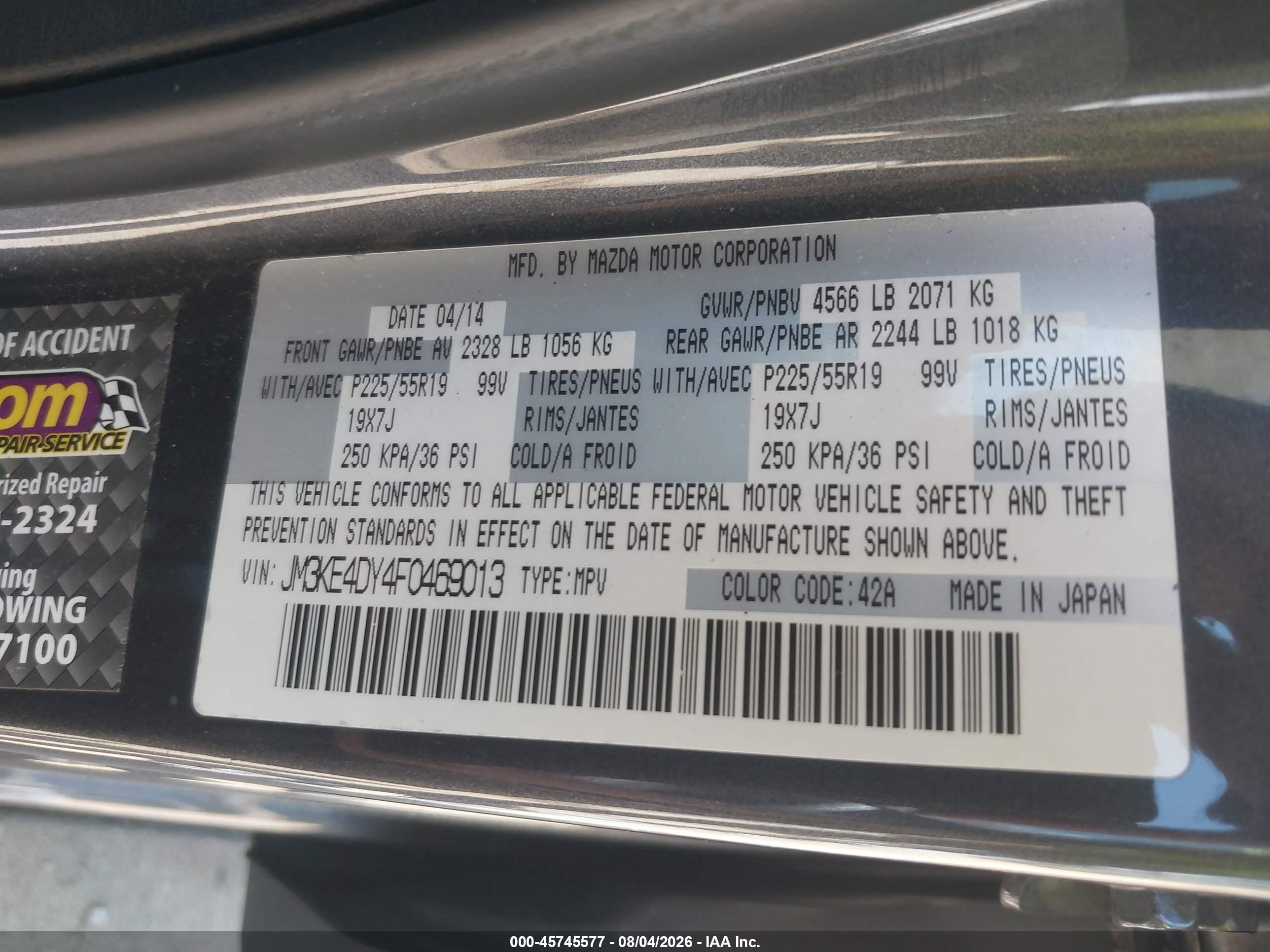 2015 Mazda Cx-5 Grand Touring Gray vin: JM3KE4DY4F0469013