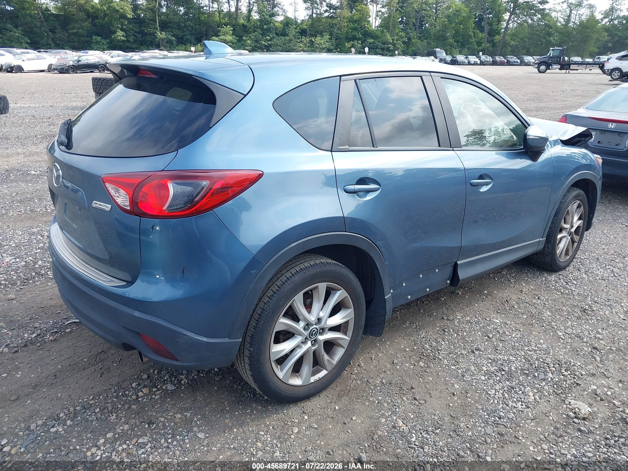 2015 Mazda Cx-5 Grand Touring Blue vin: JM3KE4DY4F0469786