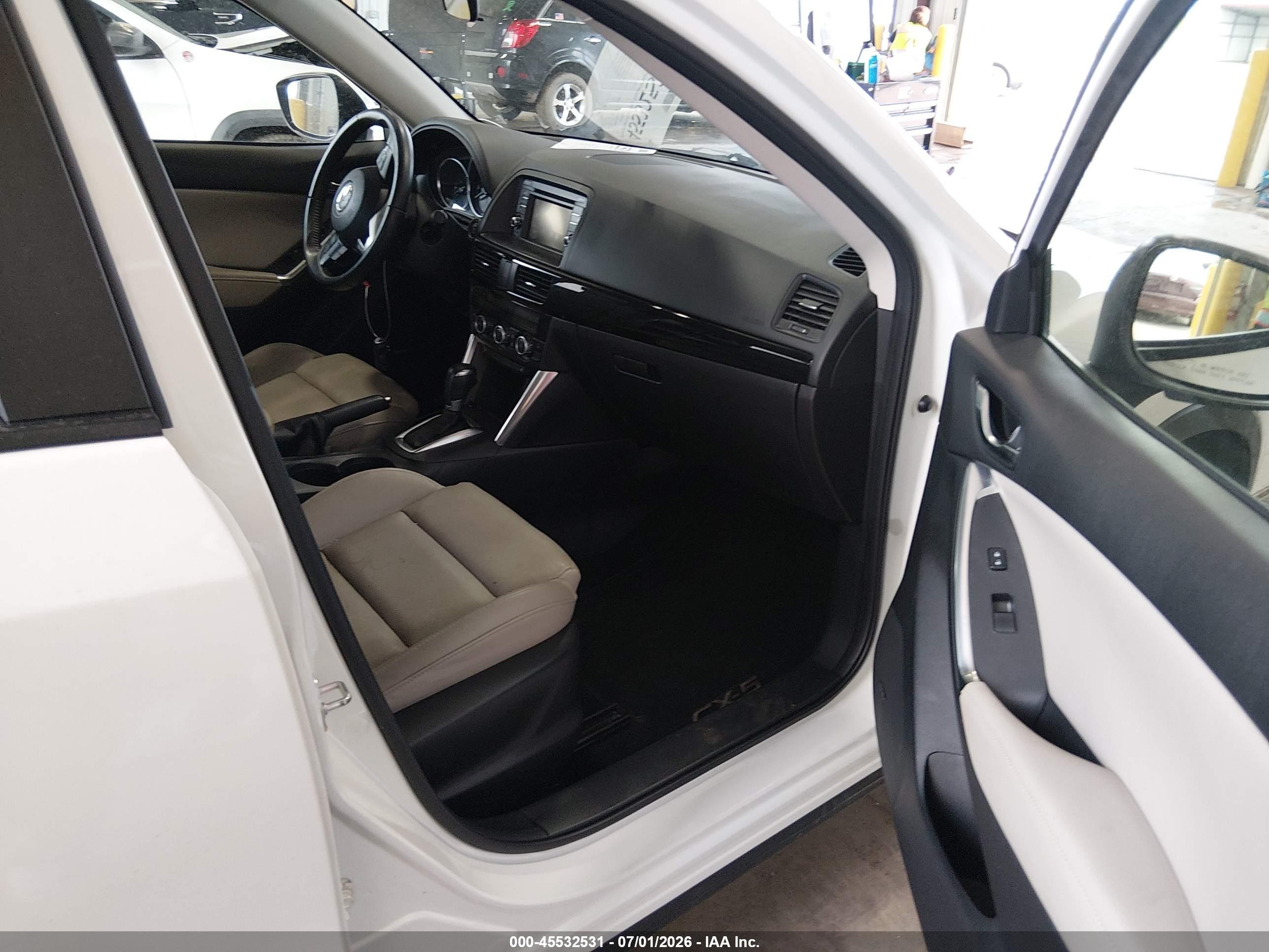 2015 Mazda Cx-5 Grand Touring White vin: JM3KE4DY4F0470176