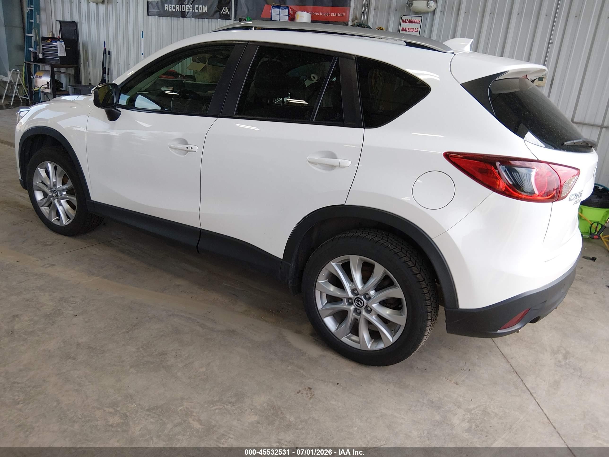 2015 Mazda Cx-5 Grand Touring White vin: JM3KE4DY4F0470176