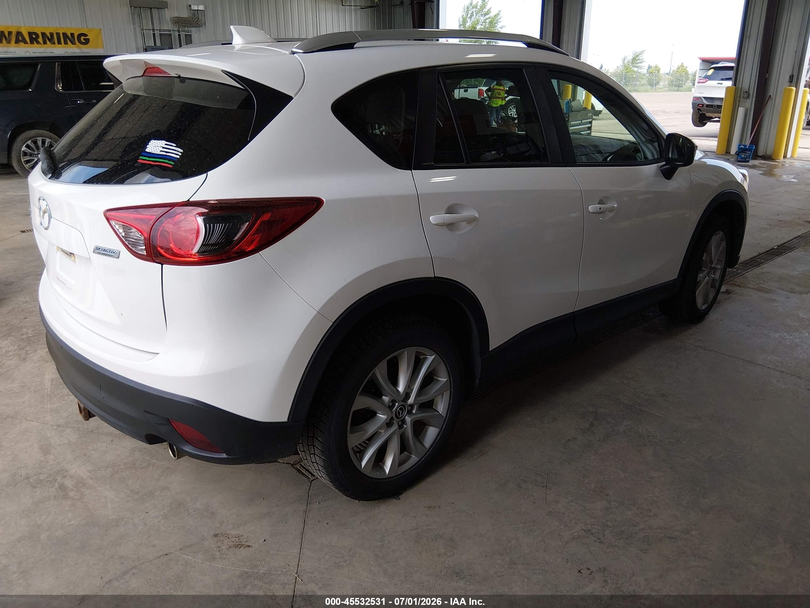 2015 Mazda Cx-5 Grand Touring White vin: JM3KE4DY4F0470176