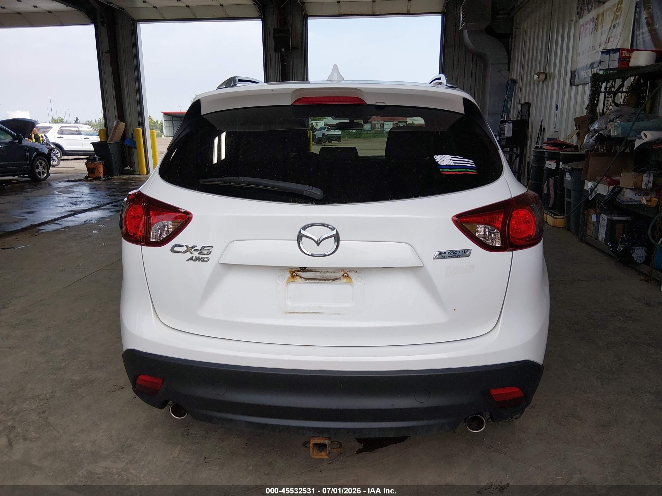 2015 Mazda Cx-5 Grand Touring White vin: JM3KE4DY4F0470176