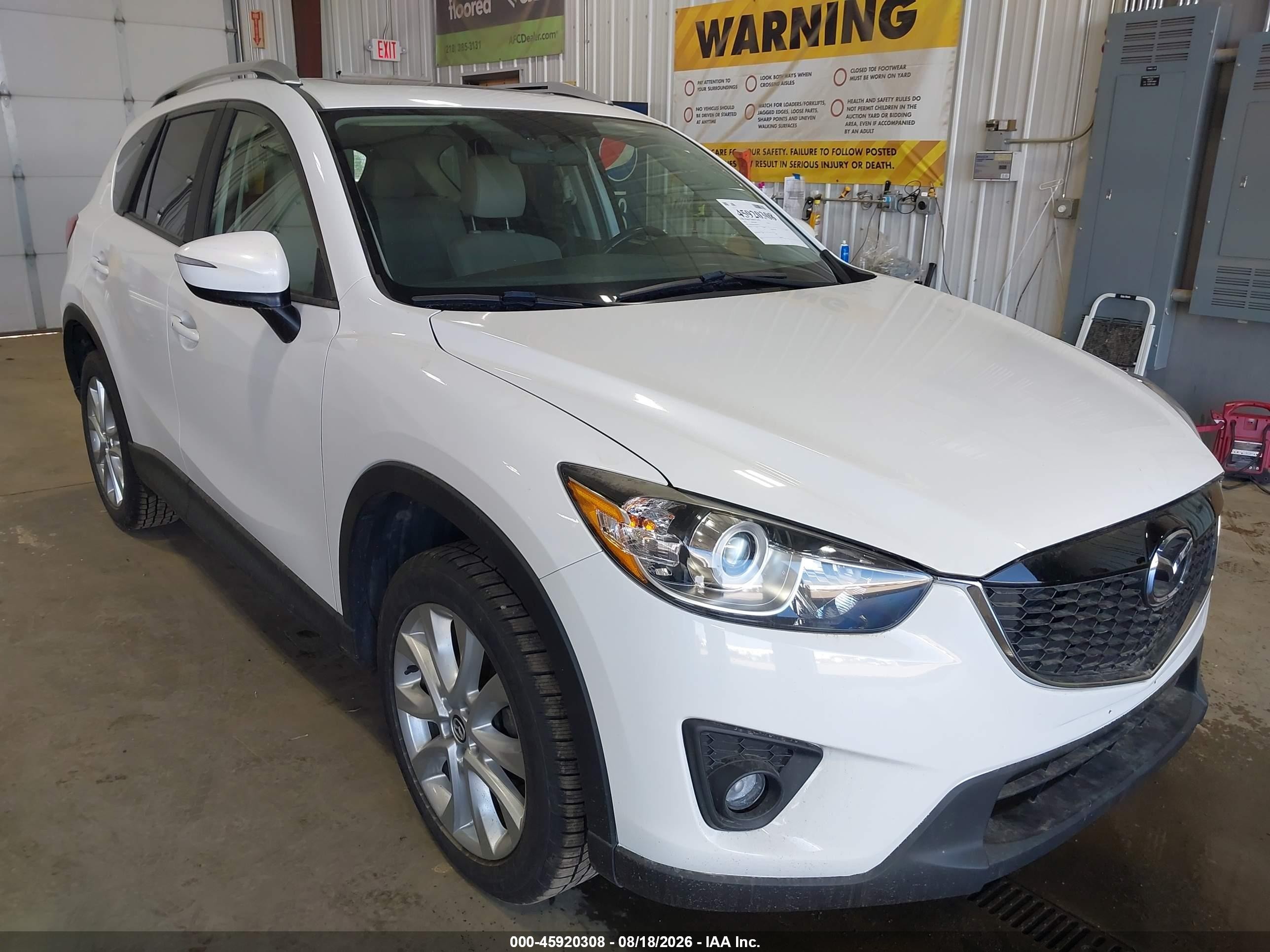 2015 Mazda Cx-5 Grand Touring White vin: JM3KE4DY4F0470176
