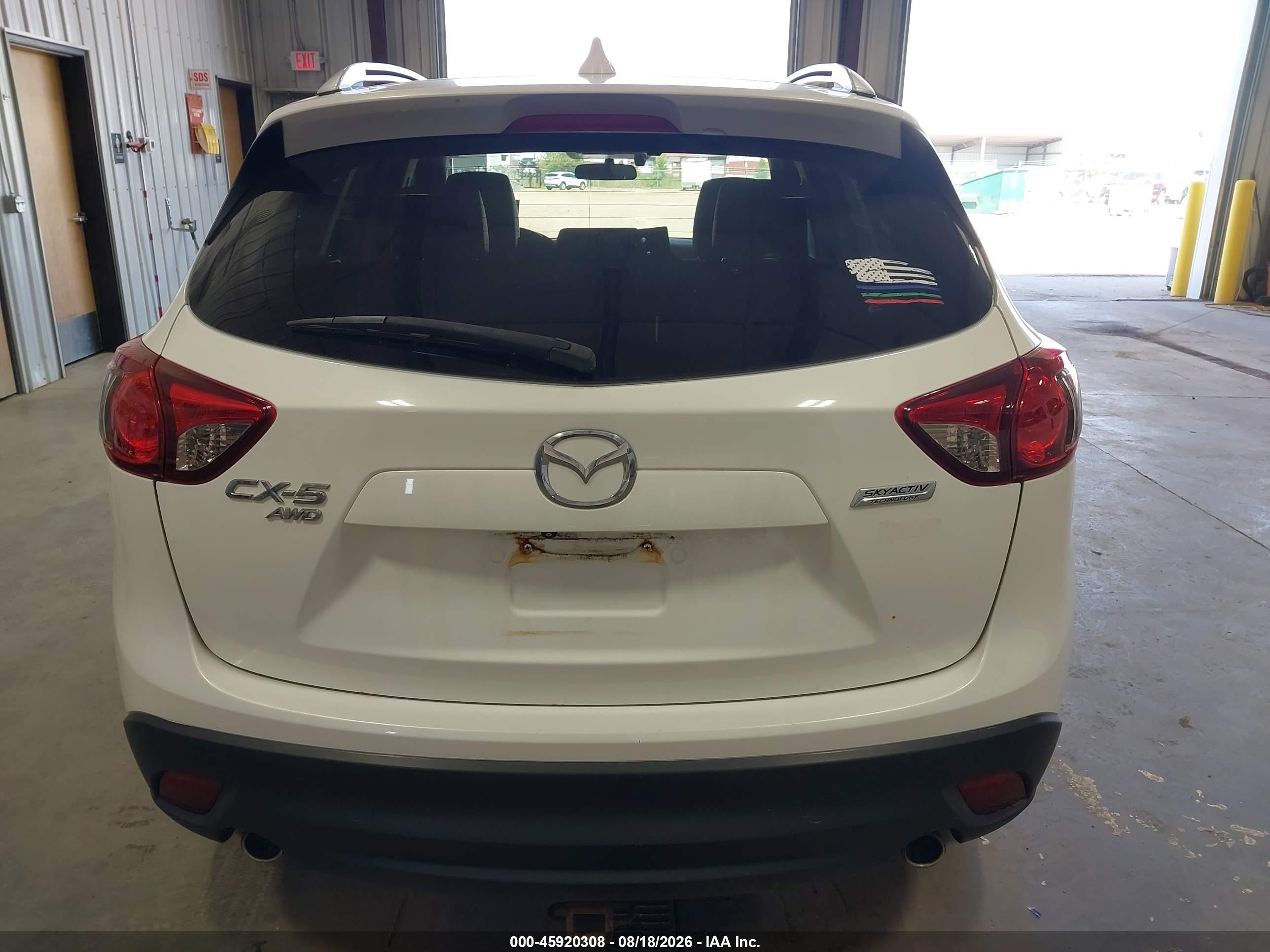 2015 Mazda Cx-5 Grand Touring White vin: JM3KE4DY4F0470176