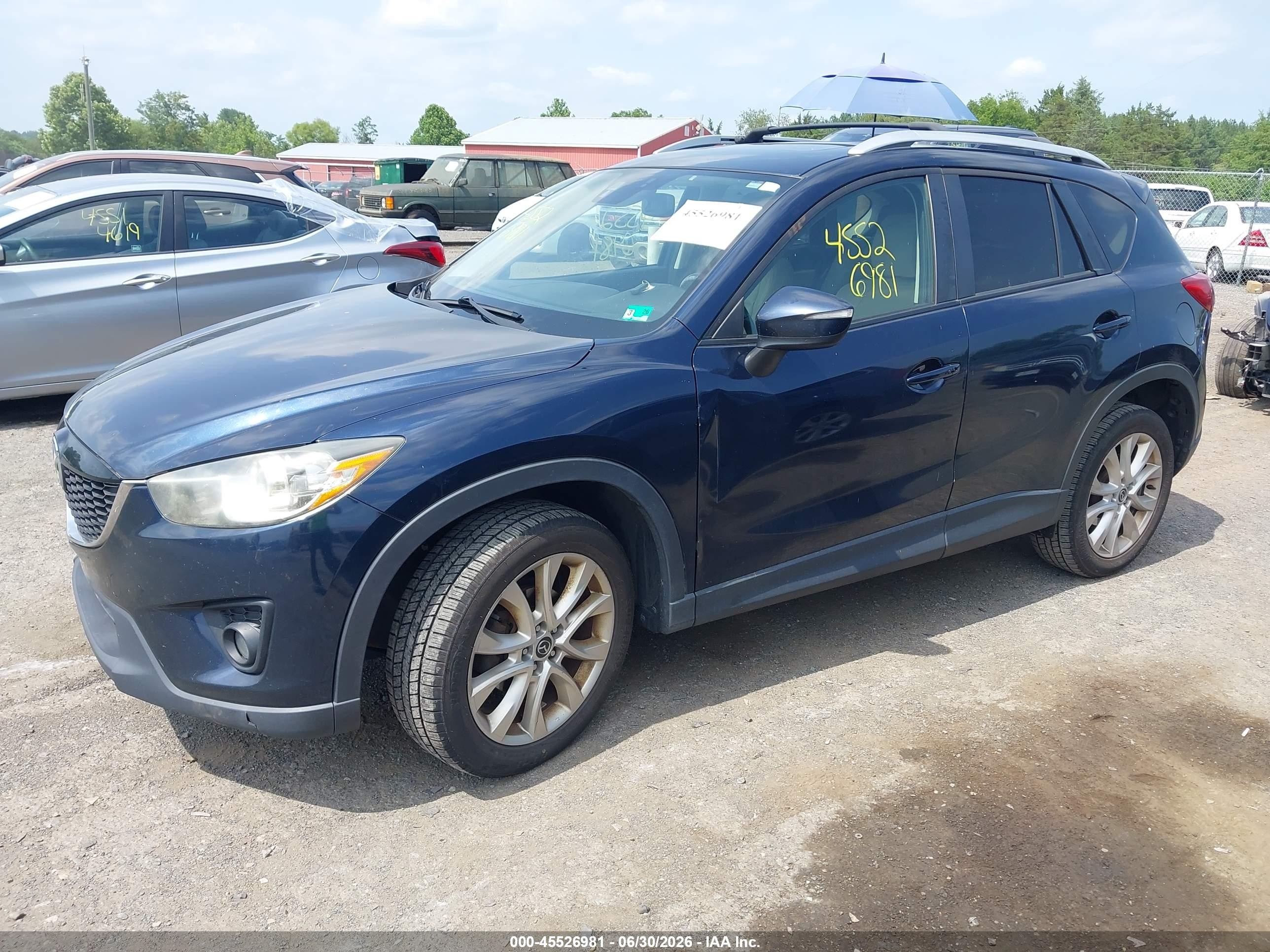 2015 Mazda Cx-5 Grand Touring Blue vin: JM3KE4DY4F0492470