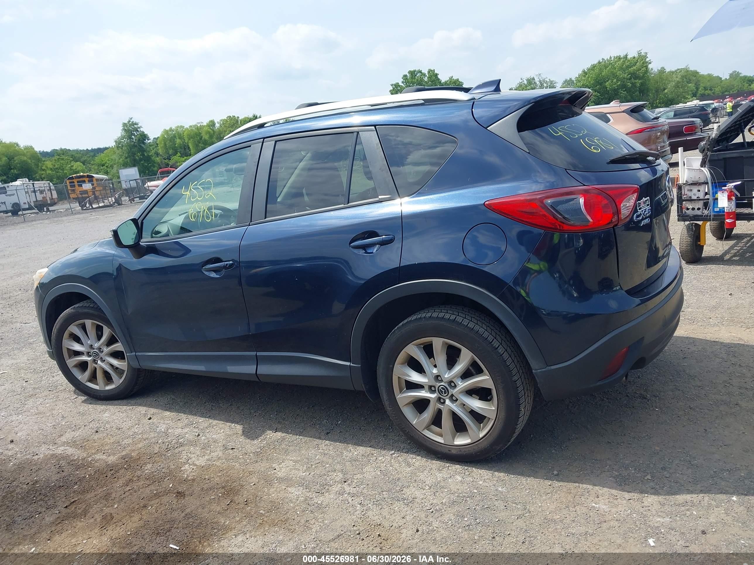 2015 Mazda Cx-5 Grand Touring Blue vin: JM3KE4DY4F0492470