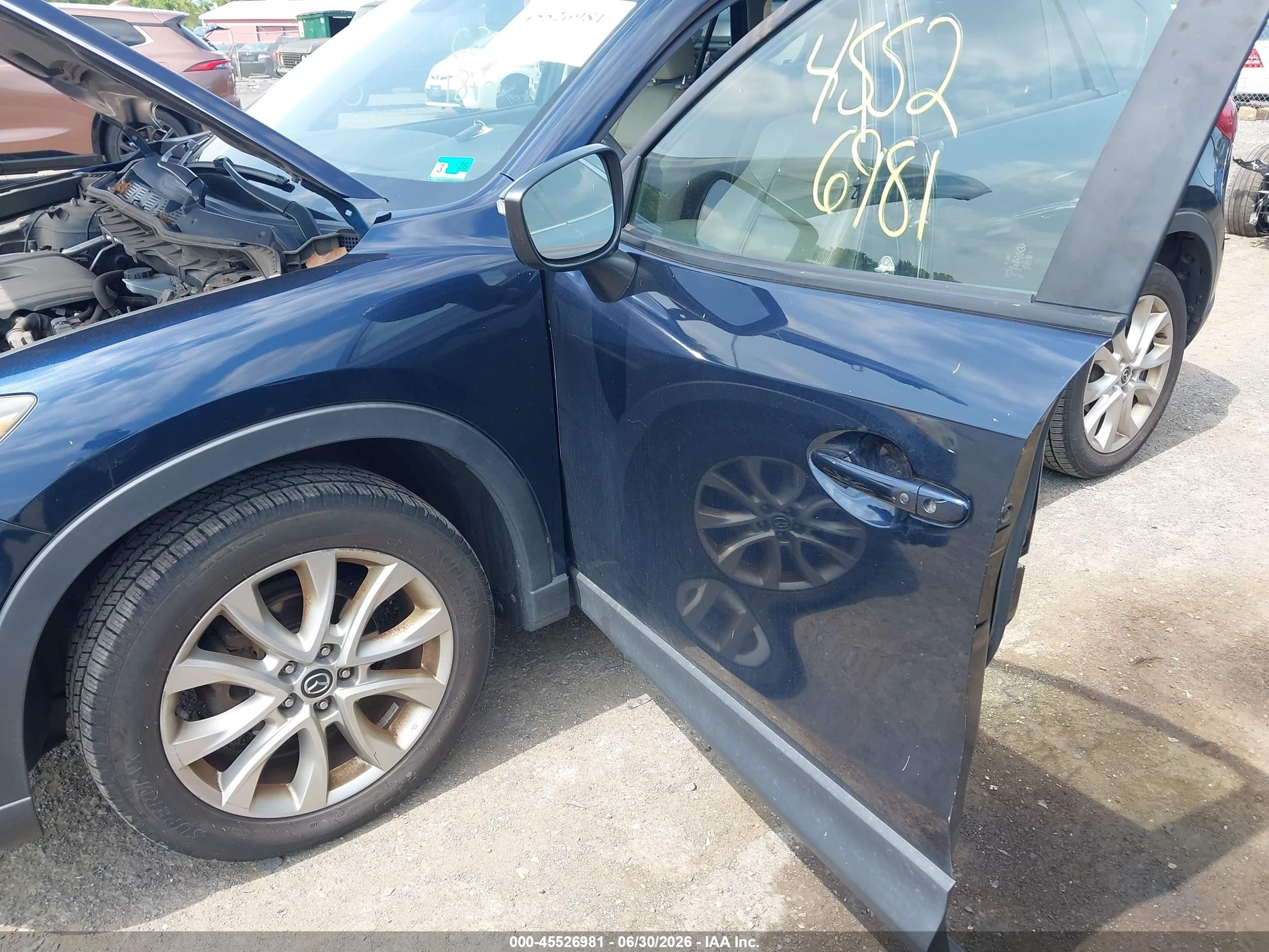 2015 Mazda Cx-5 Grand Touring Blue vin: JM3KE4DY4F0492470
