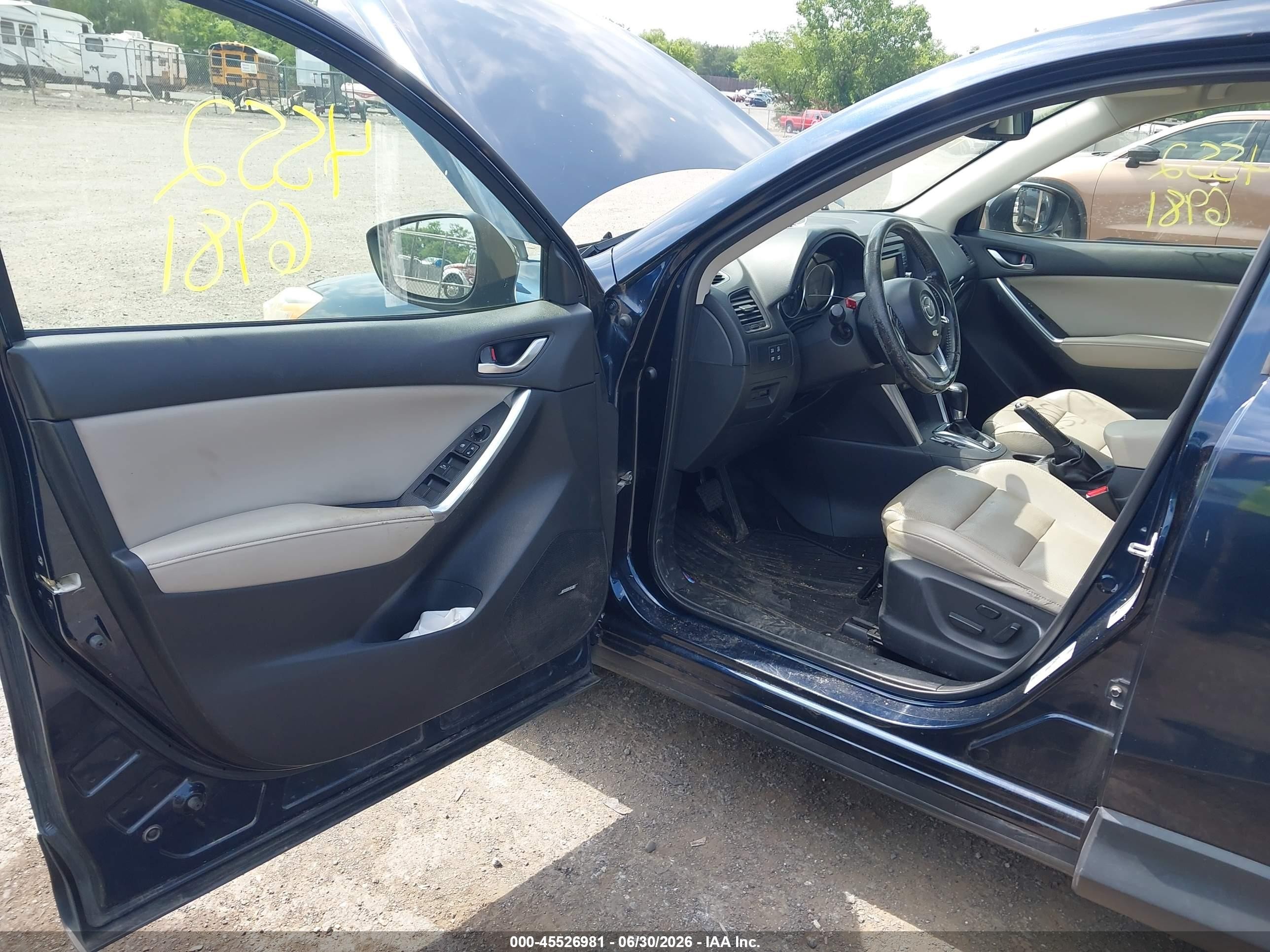 2015 Mazda Cx-5 Grand Touring Blue vin: JM3KE4DY4F0492470